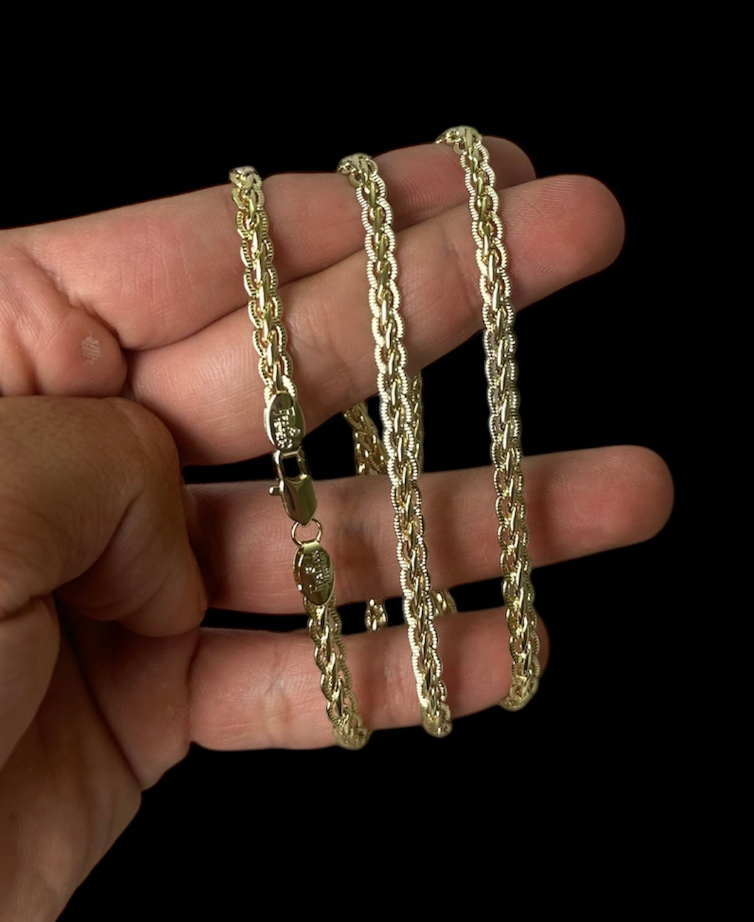 Cadena Spiga 3.3 mm Oro Laminado 18 K