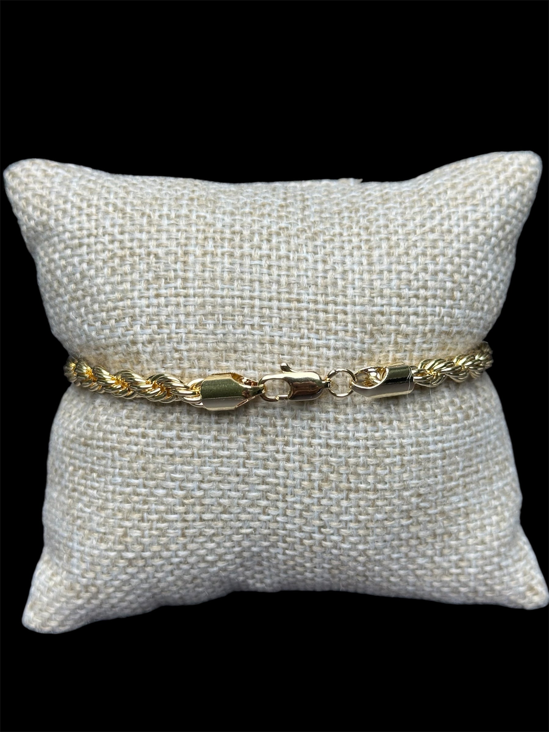 Pulsera Torzal 5 mm Oro Laminado 18 K