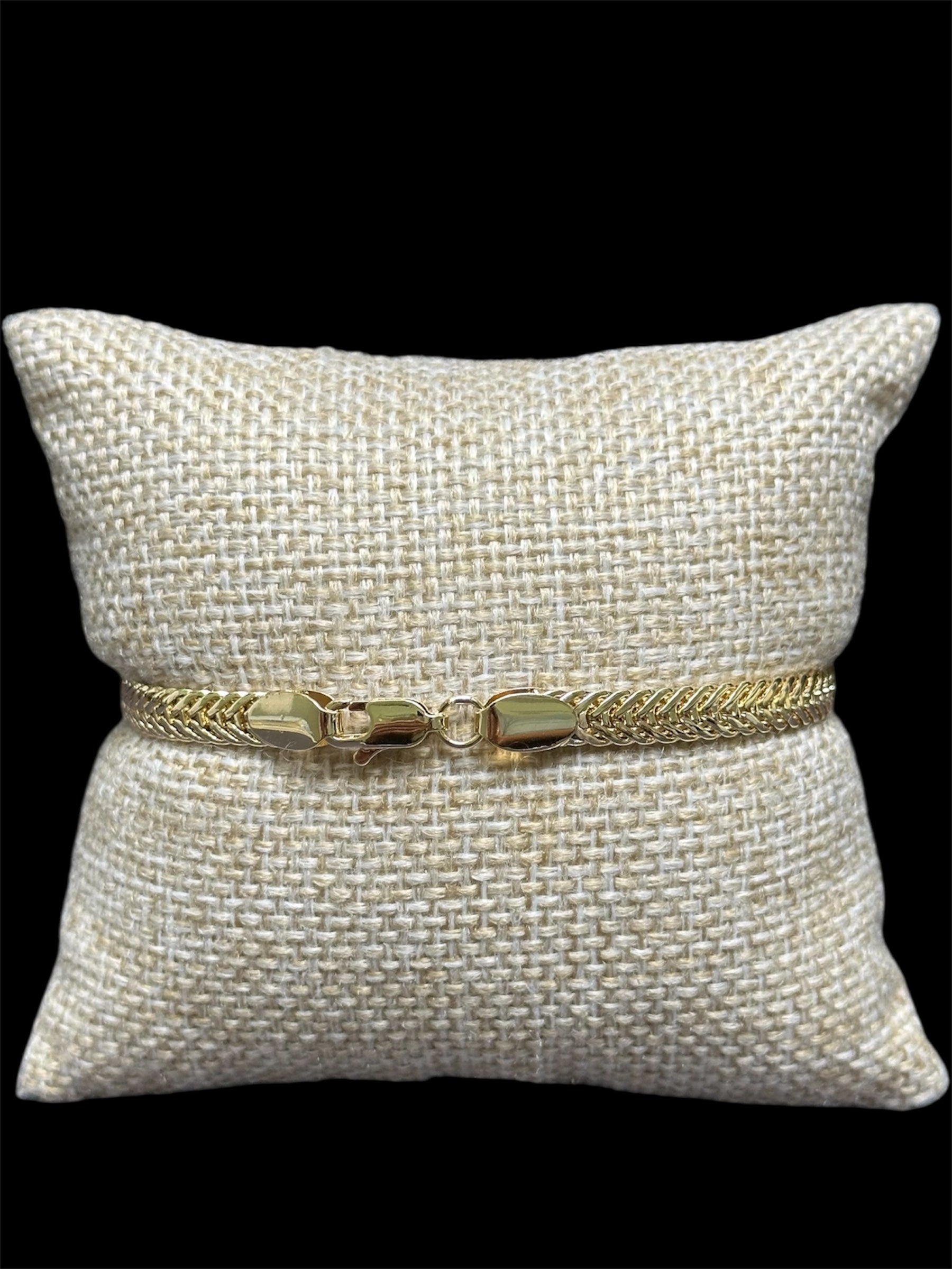 Pulsera Foxtail 5 mm Oro Laminado 18 K