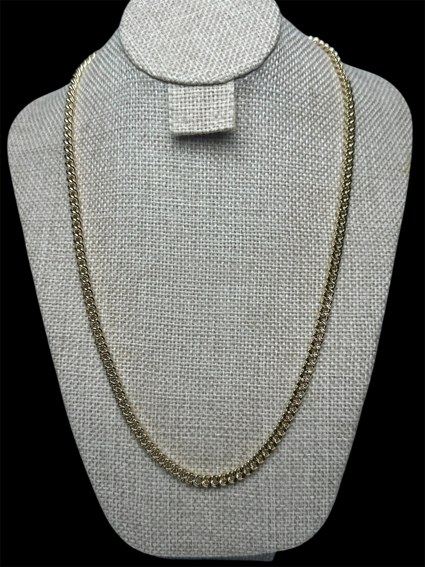 Cadena Cubana 5 mm Oro Laminado 18 K