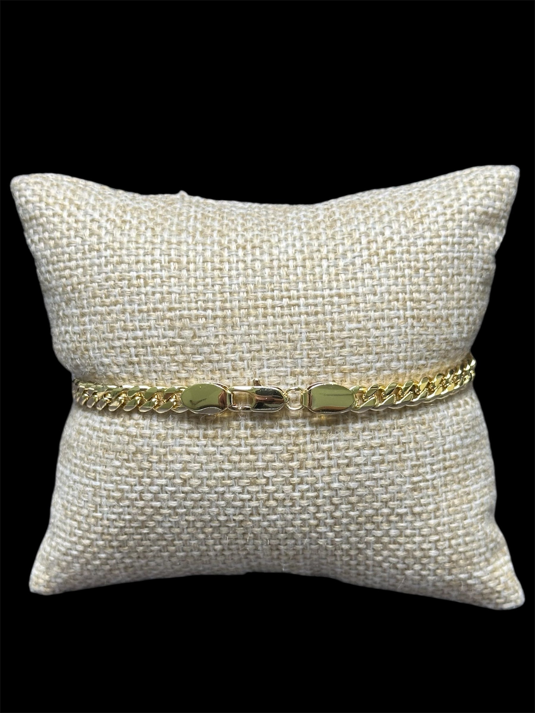Pulsera Cubana Oro Laminado 4.5 mm
