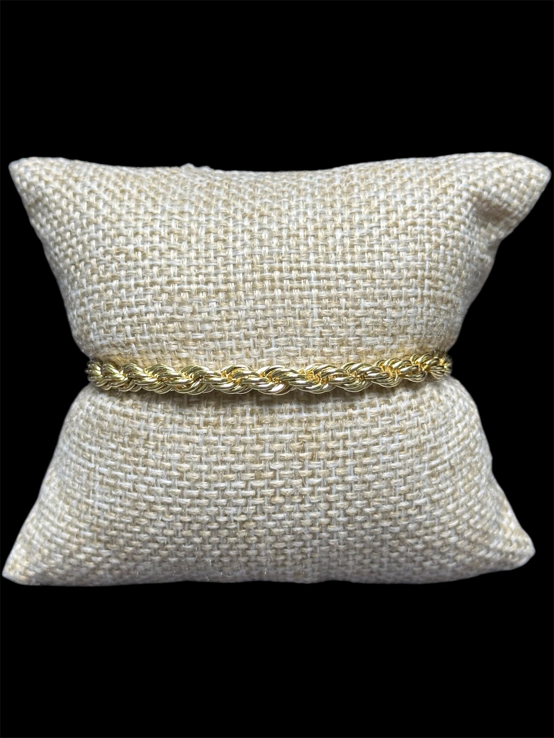 Pulsera Torzal 4 mm Oro Laminado 18 K