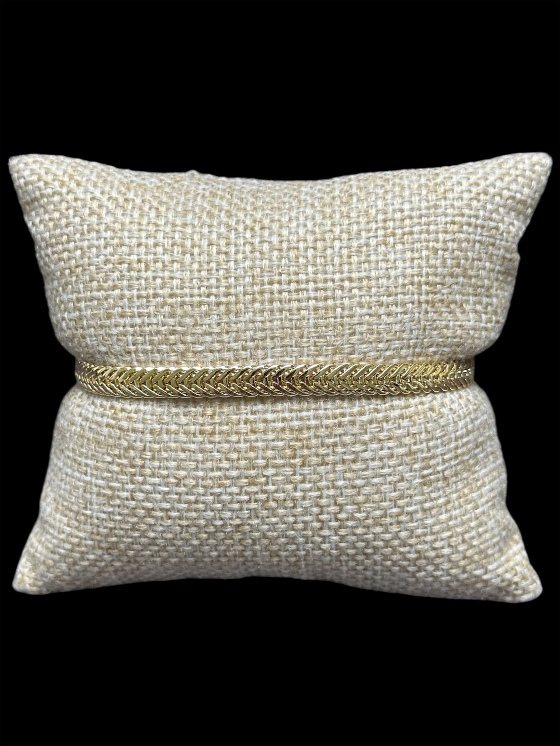 Pulsera Foxtail 5 mm Oro Laminado 18 K