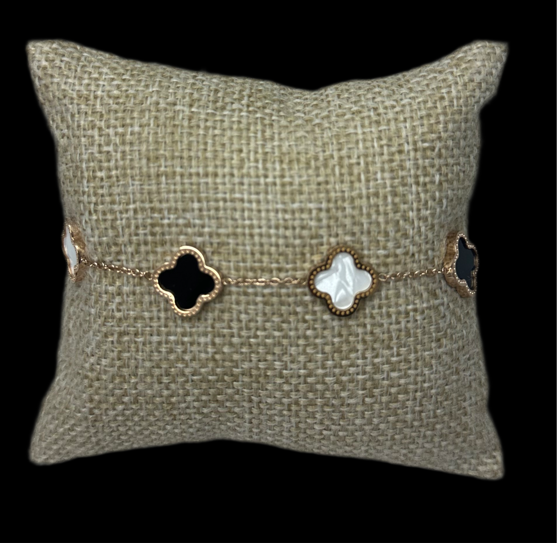 Pulsera VC Negro con Blanco (1 lado)