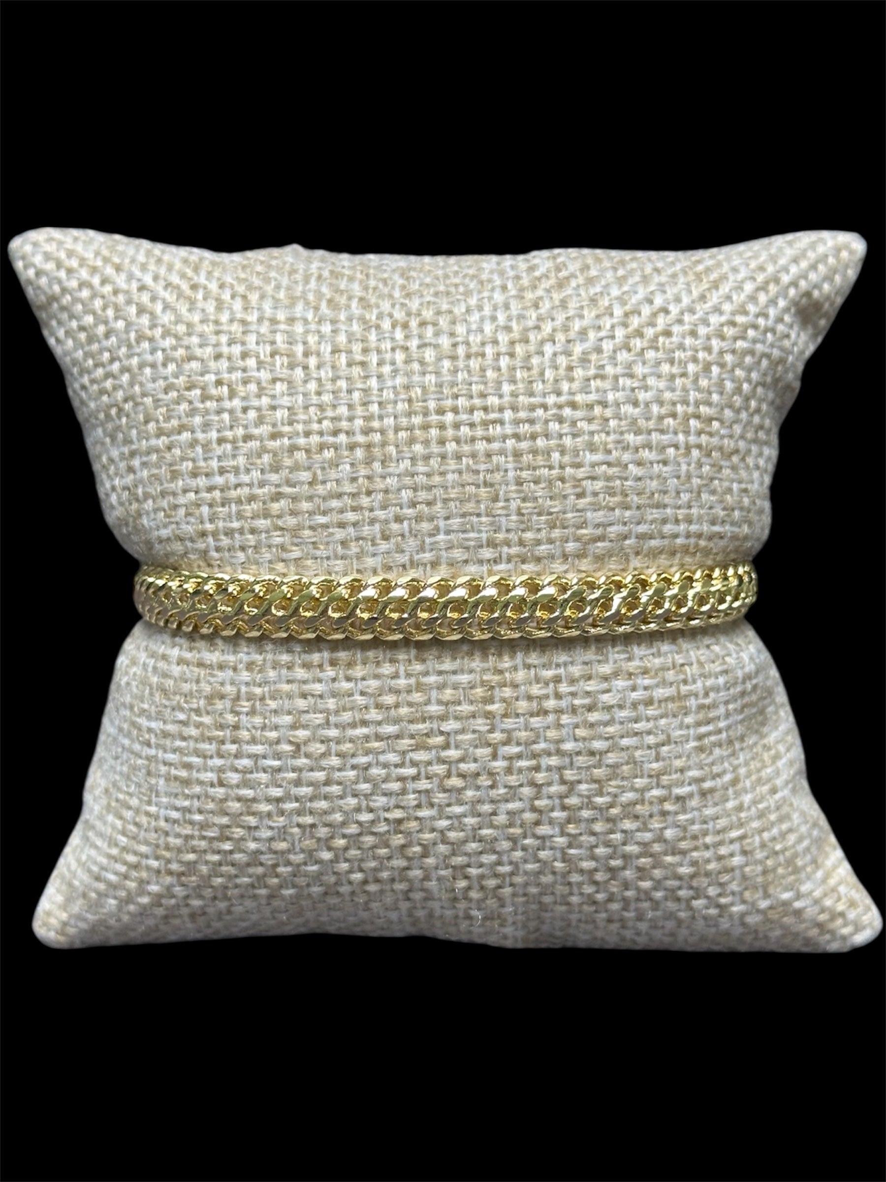 Pulsera Petatillo 6 mm Oro Laminado 18 K