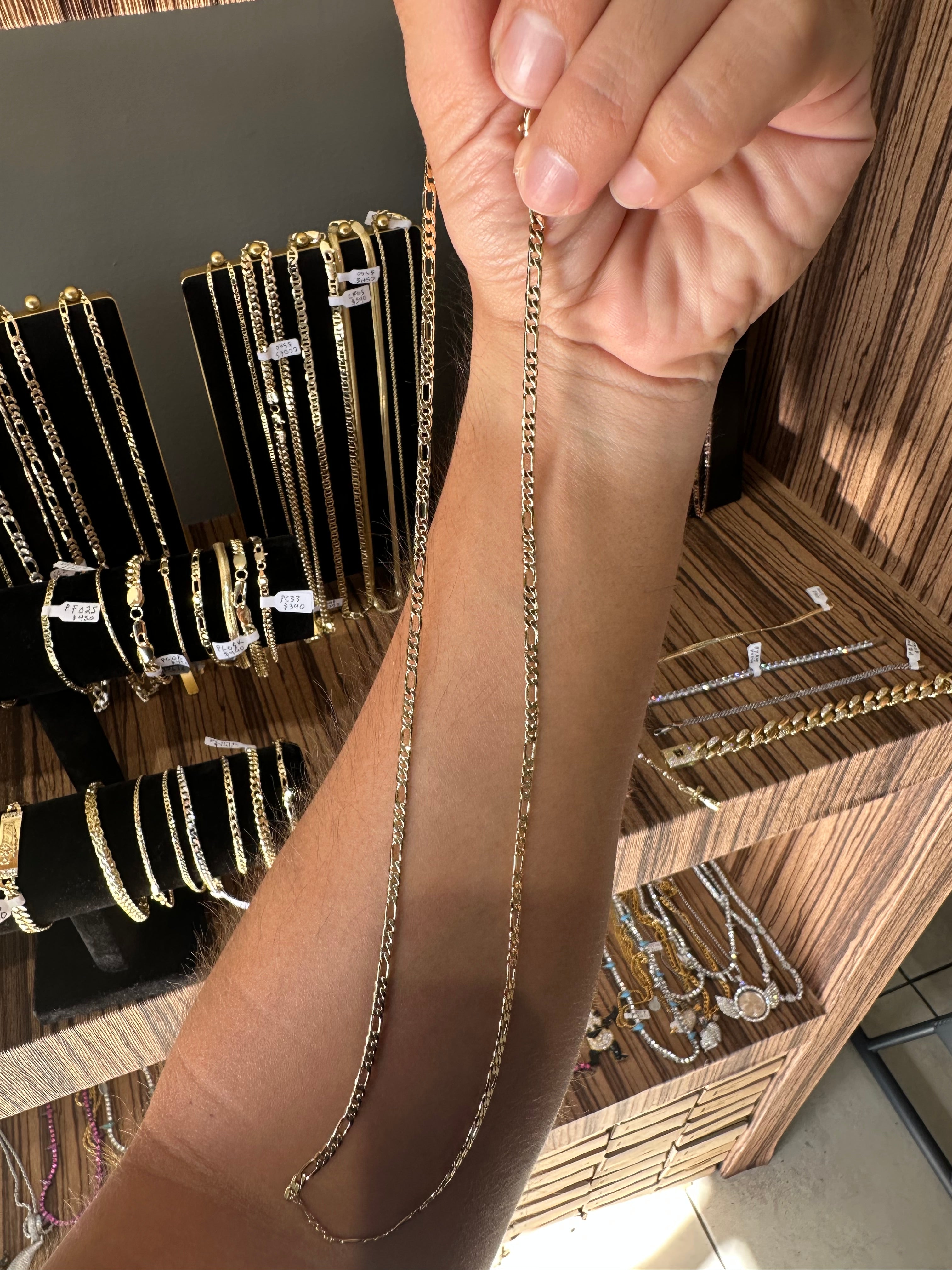 Cadena Crtr 2 mm Oro Laminado 18 K