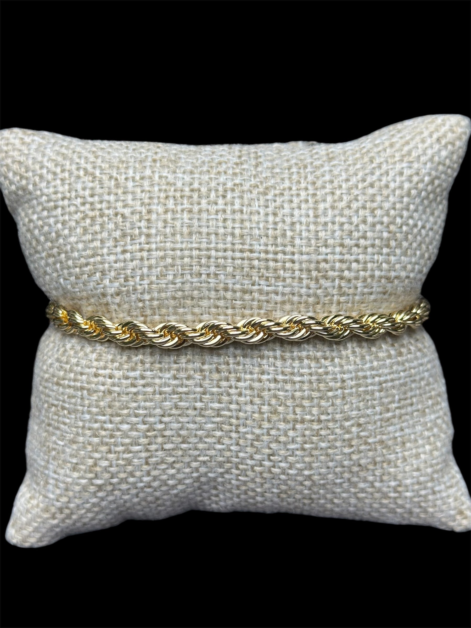 Pulsera Torzal 5 mm Oro Laminado 18 K