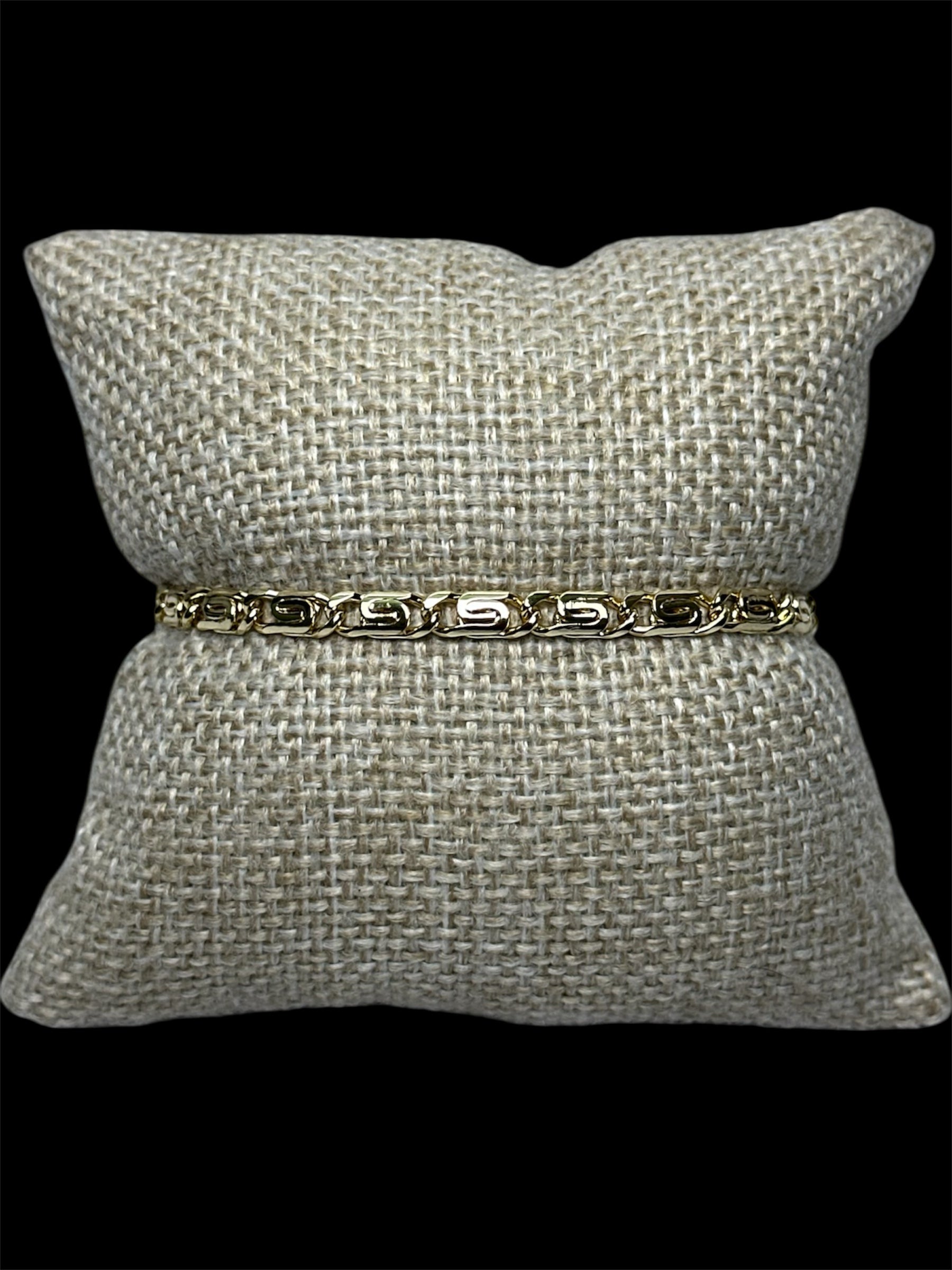 Pulsera Caracol 3 mm Oro Laminado 18 K