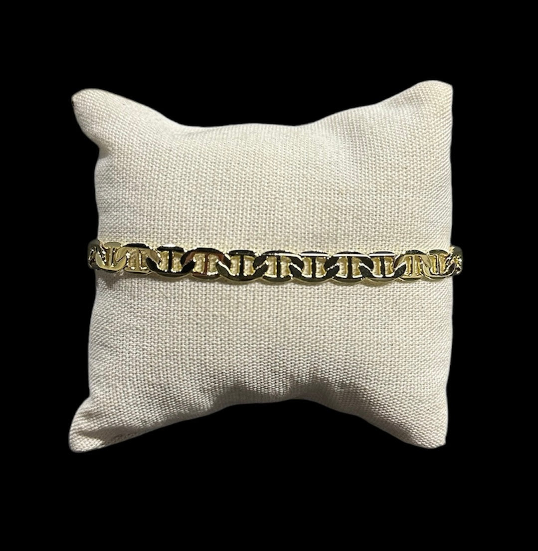 Pulsera Figuras Oro Laminado 5 mm