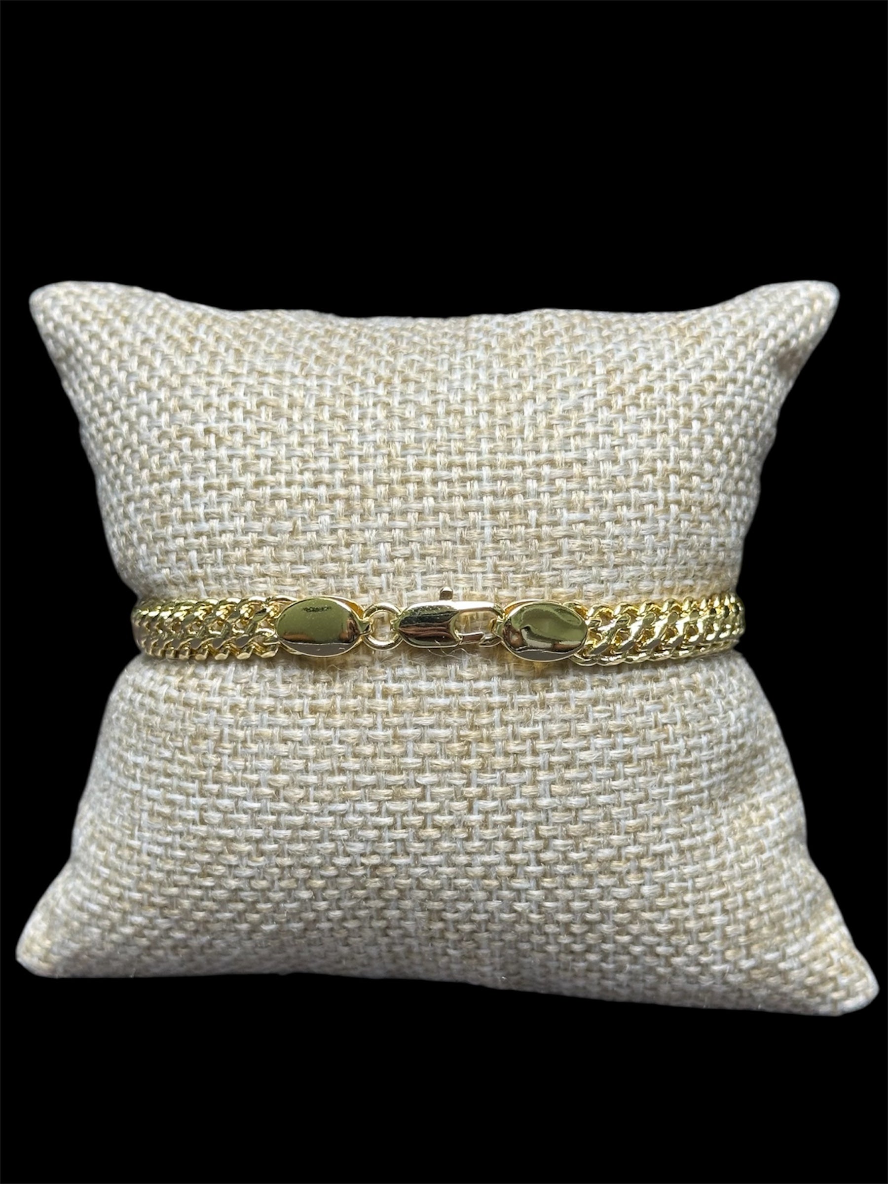 Pulsera Petatillo 6 mm Oro Laminado 18 K