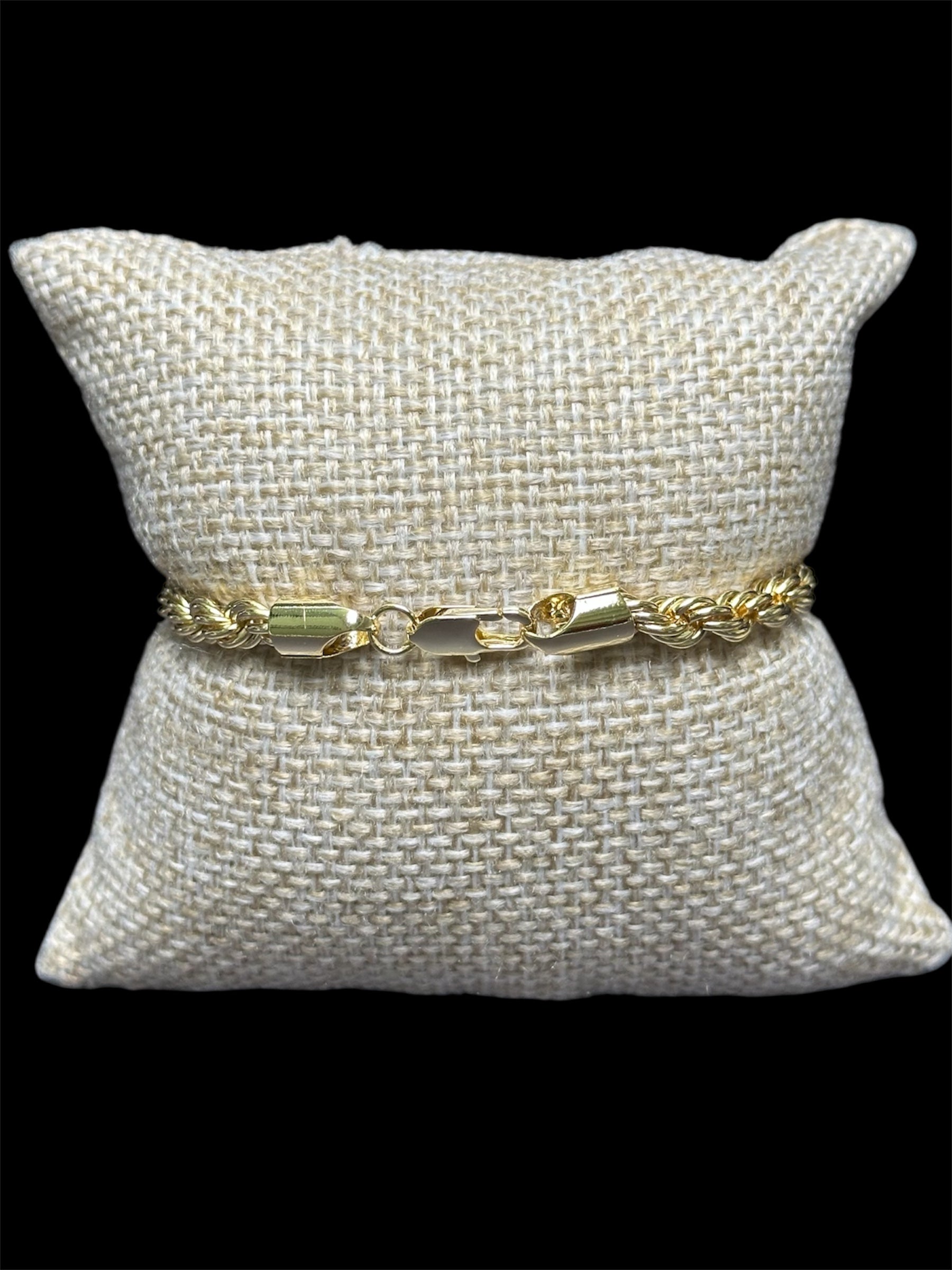 Pulsera Torzal 4 mm Oro Laminado 18 K