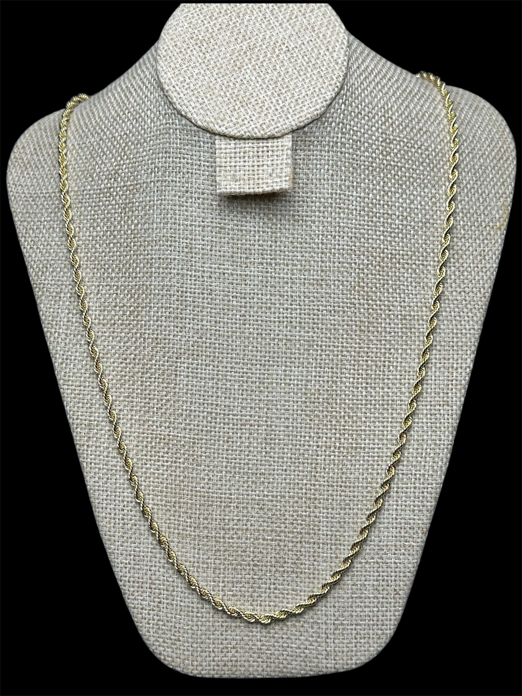 Cadena Torzal 3 mm Oro Laminado 18 K