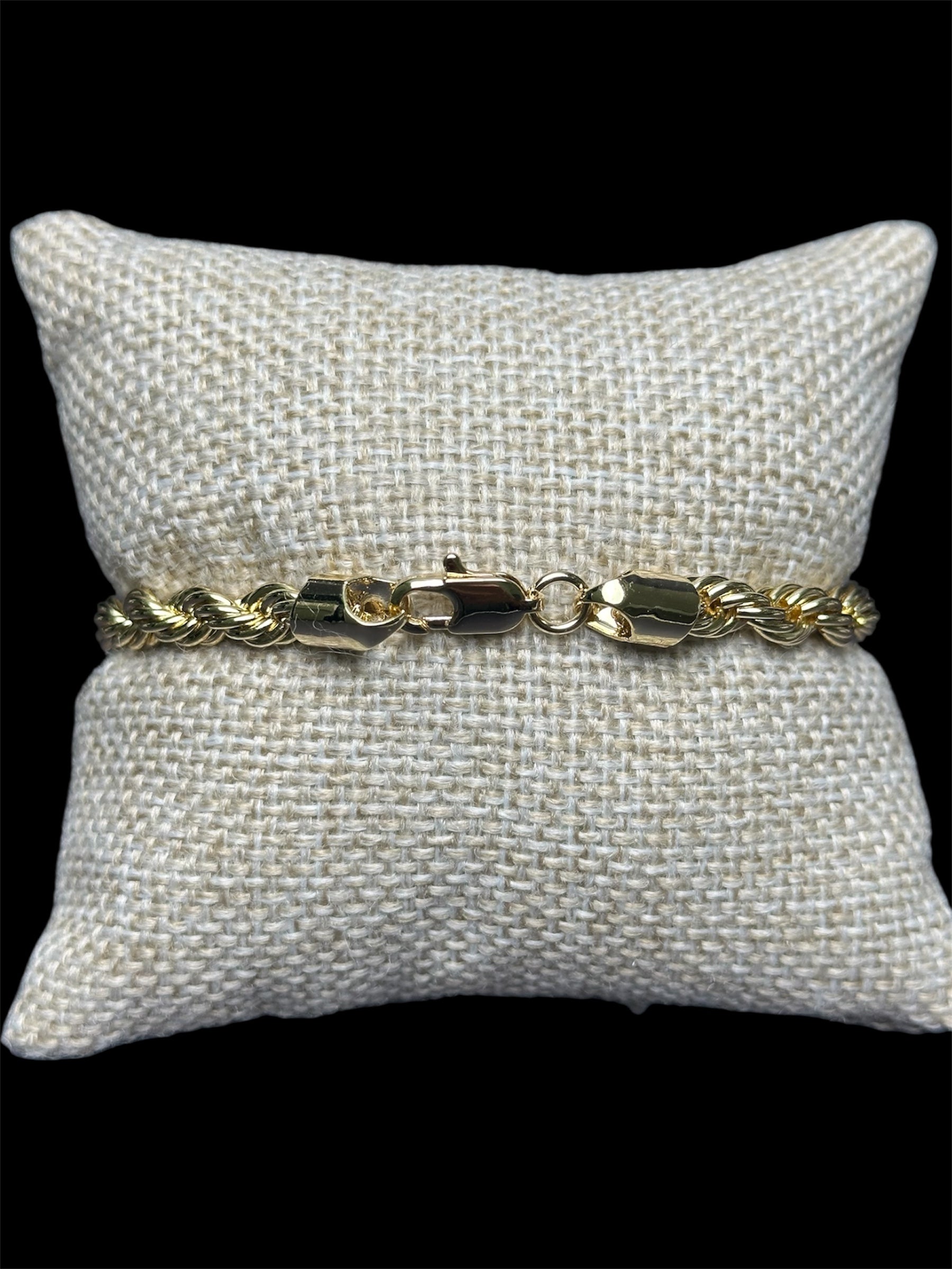 Pulsera Torzal 6 mm Oro Laminado 18 K