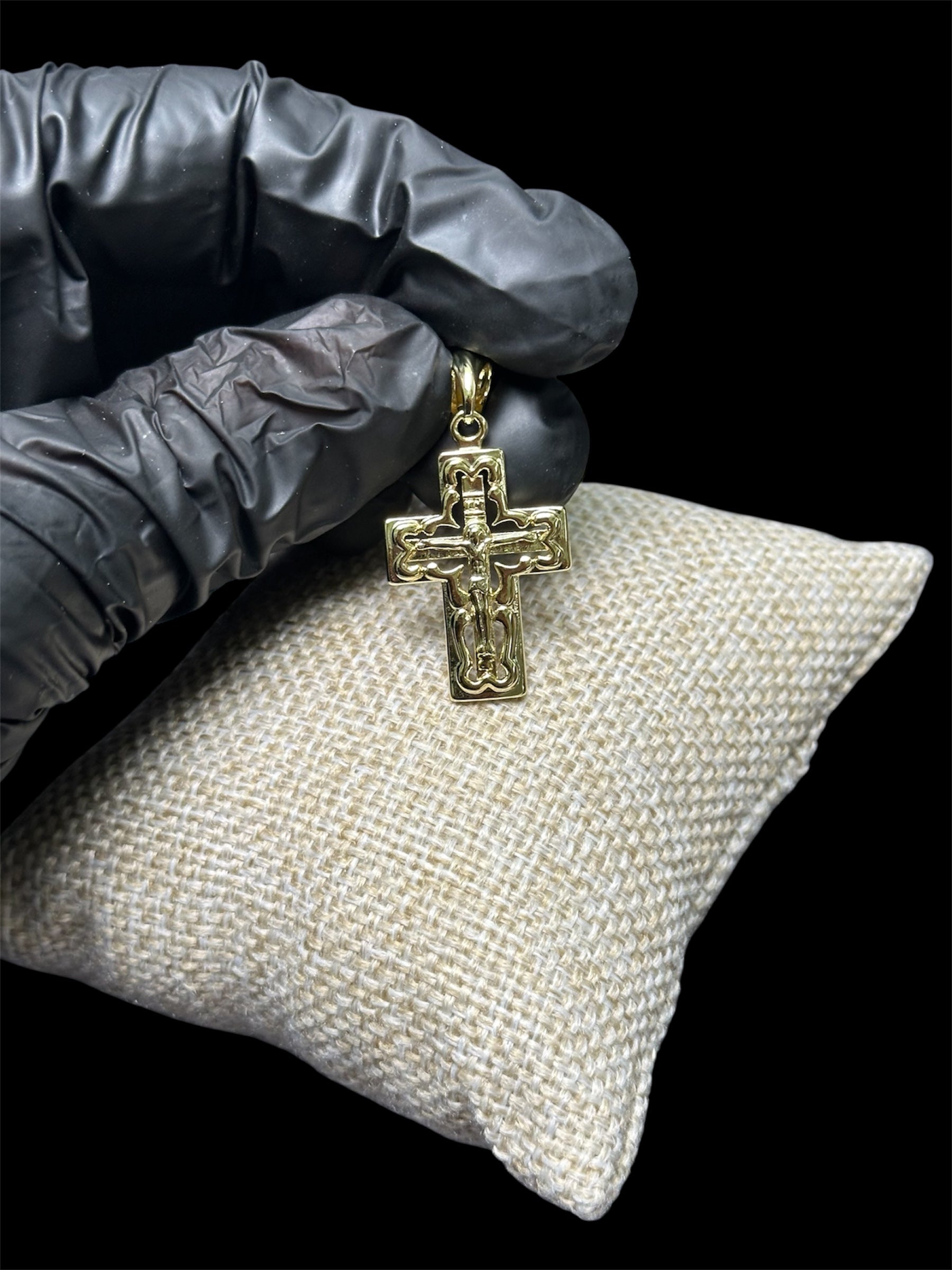 Dije Cruz 3 cm Oro Laminado 18 K