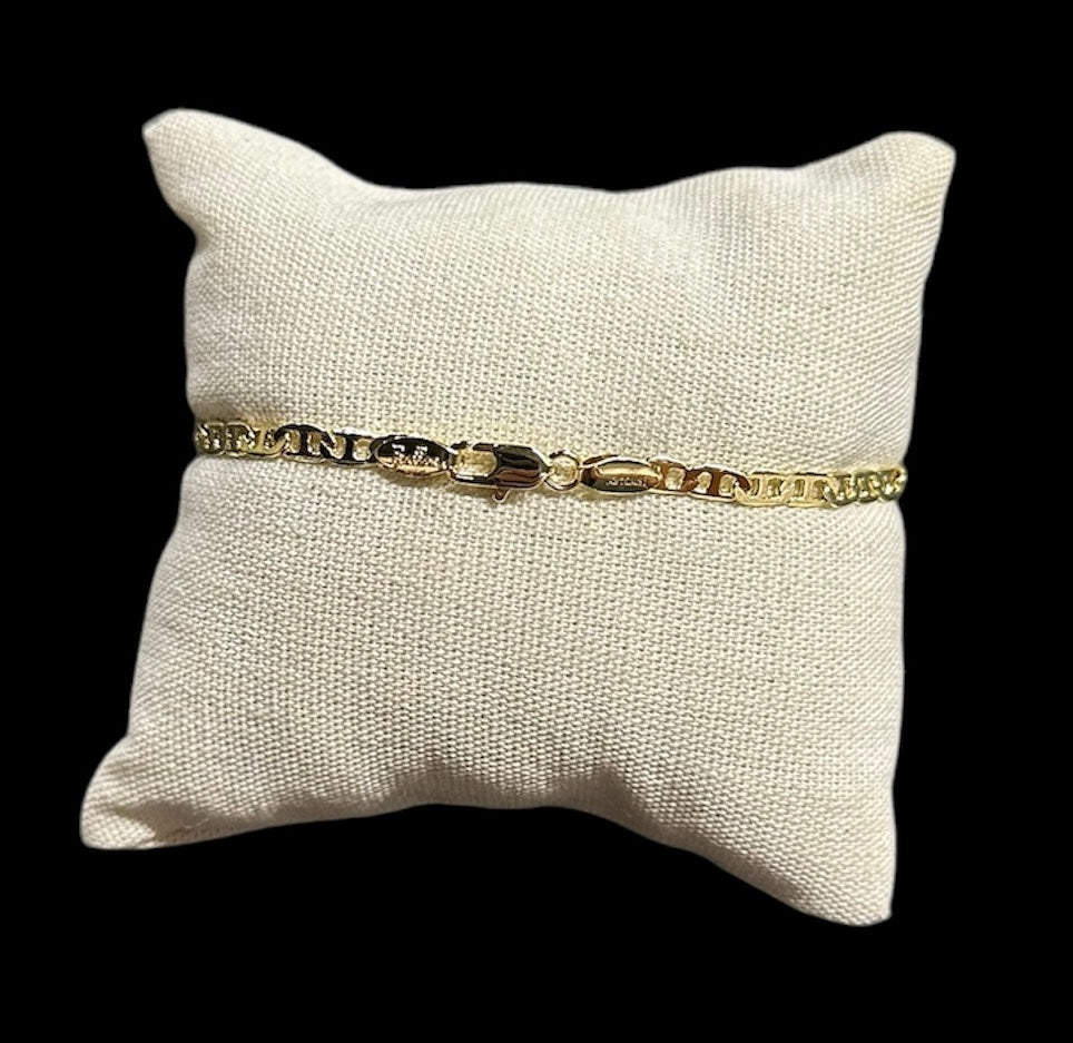 Pulsera Figuras Oro Laminado 2.5 mm