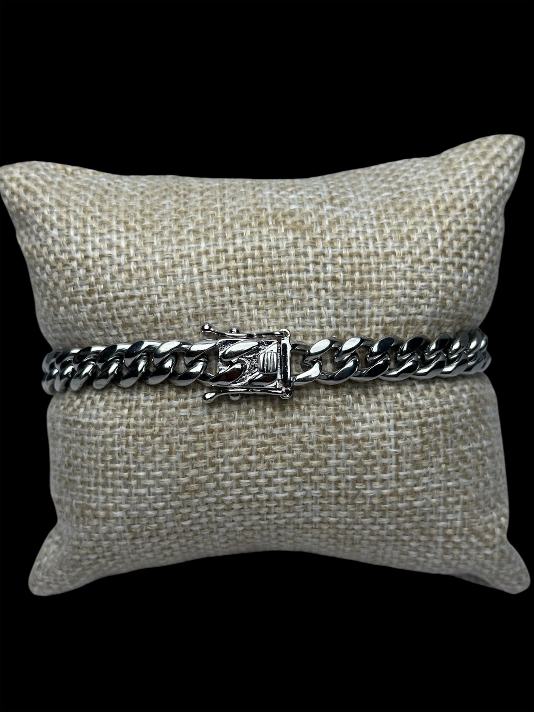 Pulsera Broche de Caja Plata 7 mm