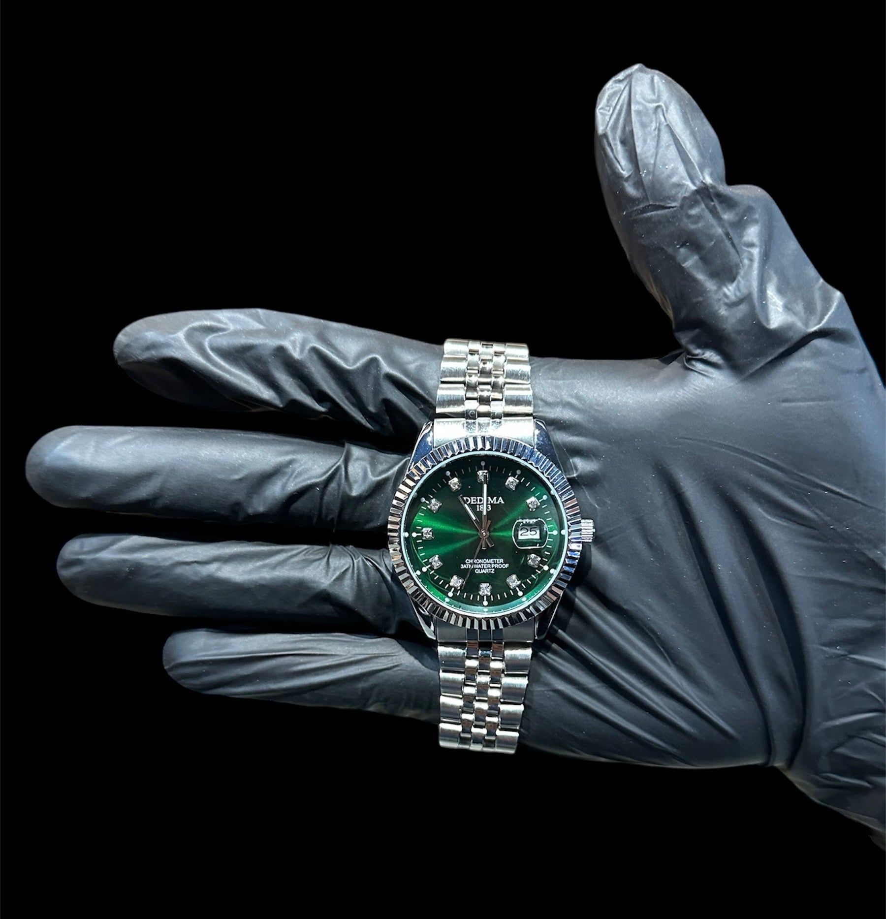 Reloj Tipo Rlx Plata Verde