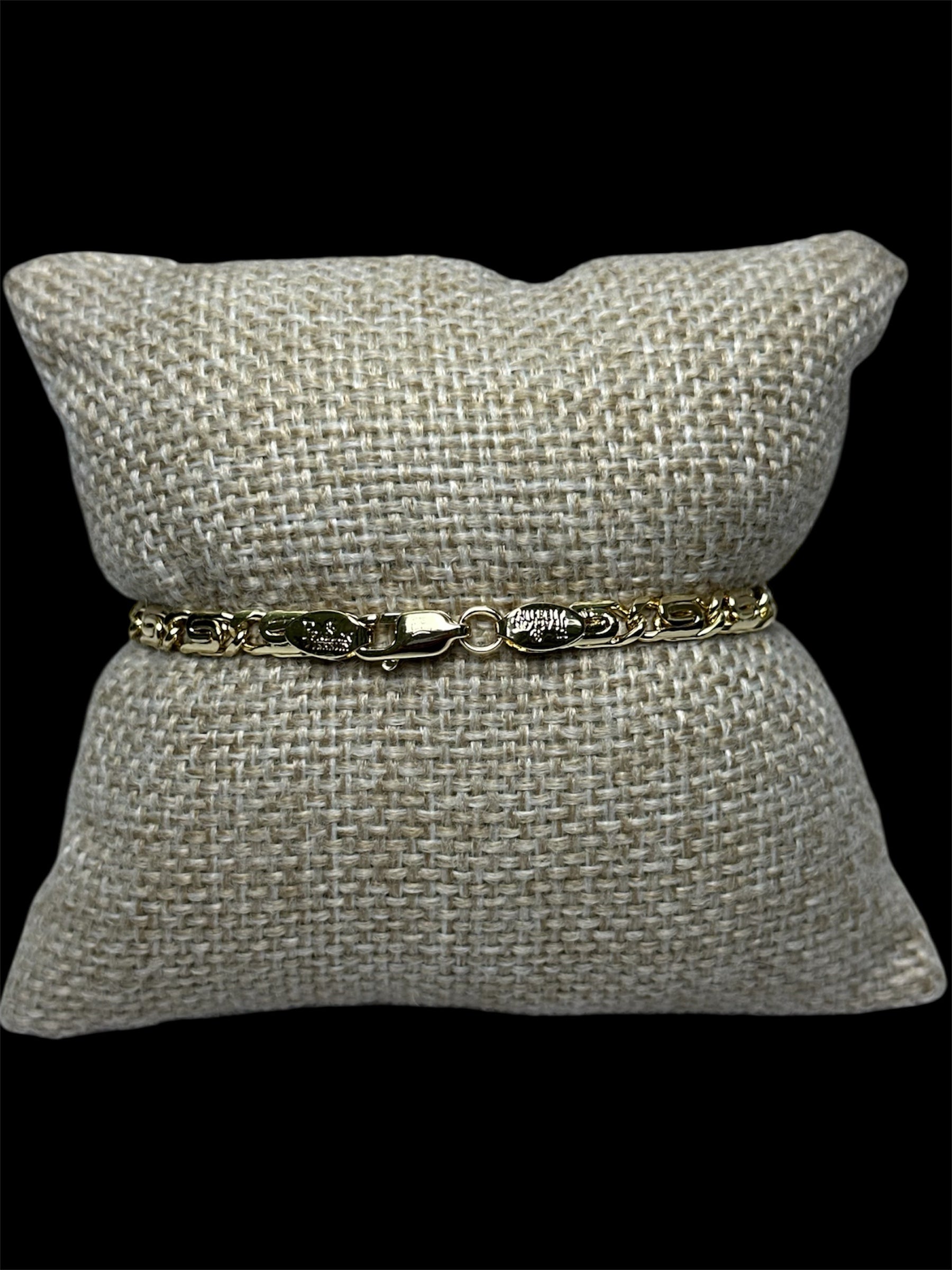 Pulsera Caracol 3 mm Oro Laminado 18 K