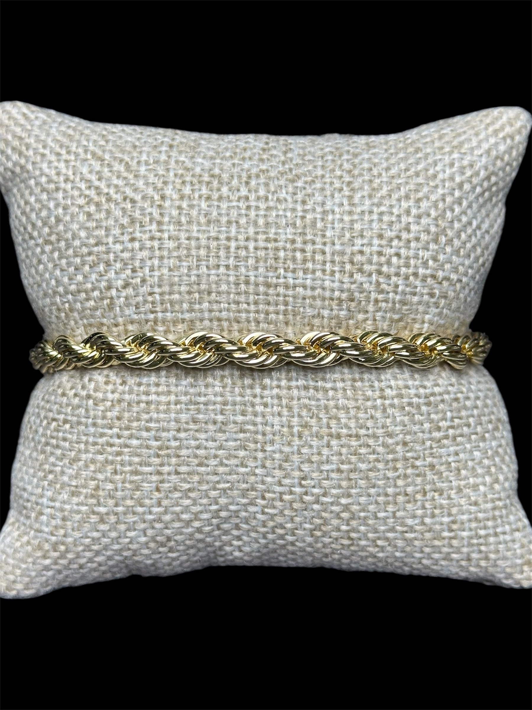 Pulsera Torzal 6 mm Oro Laminado 18 K