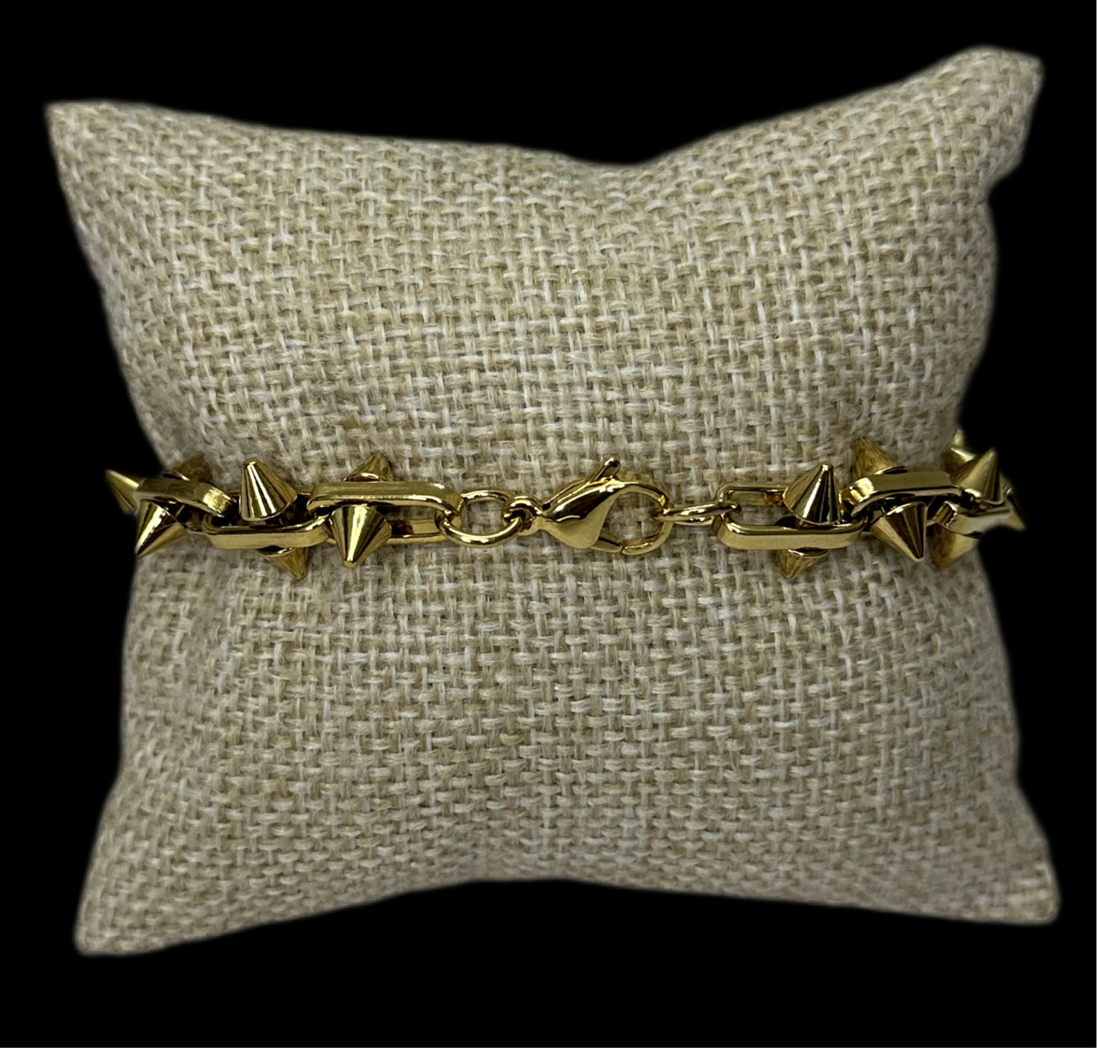 Pulsera Picos Acero Dorada
