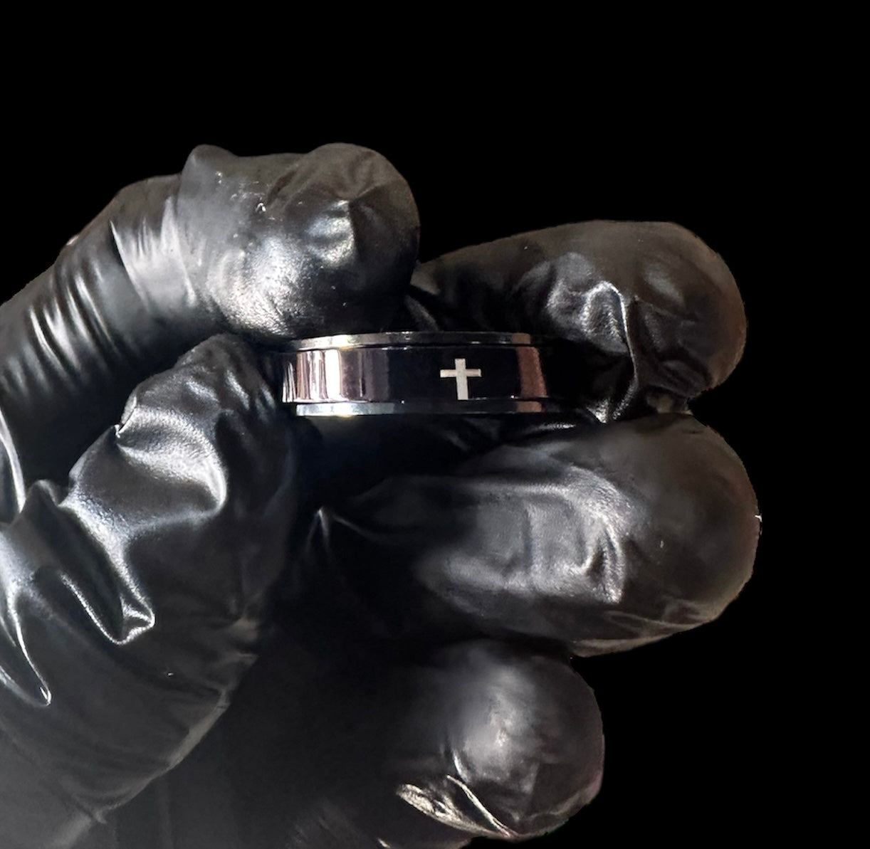 Anillo Cruz Grabada