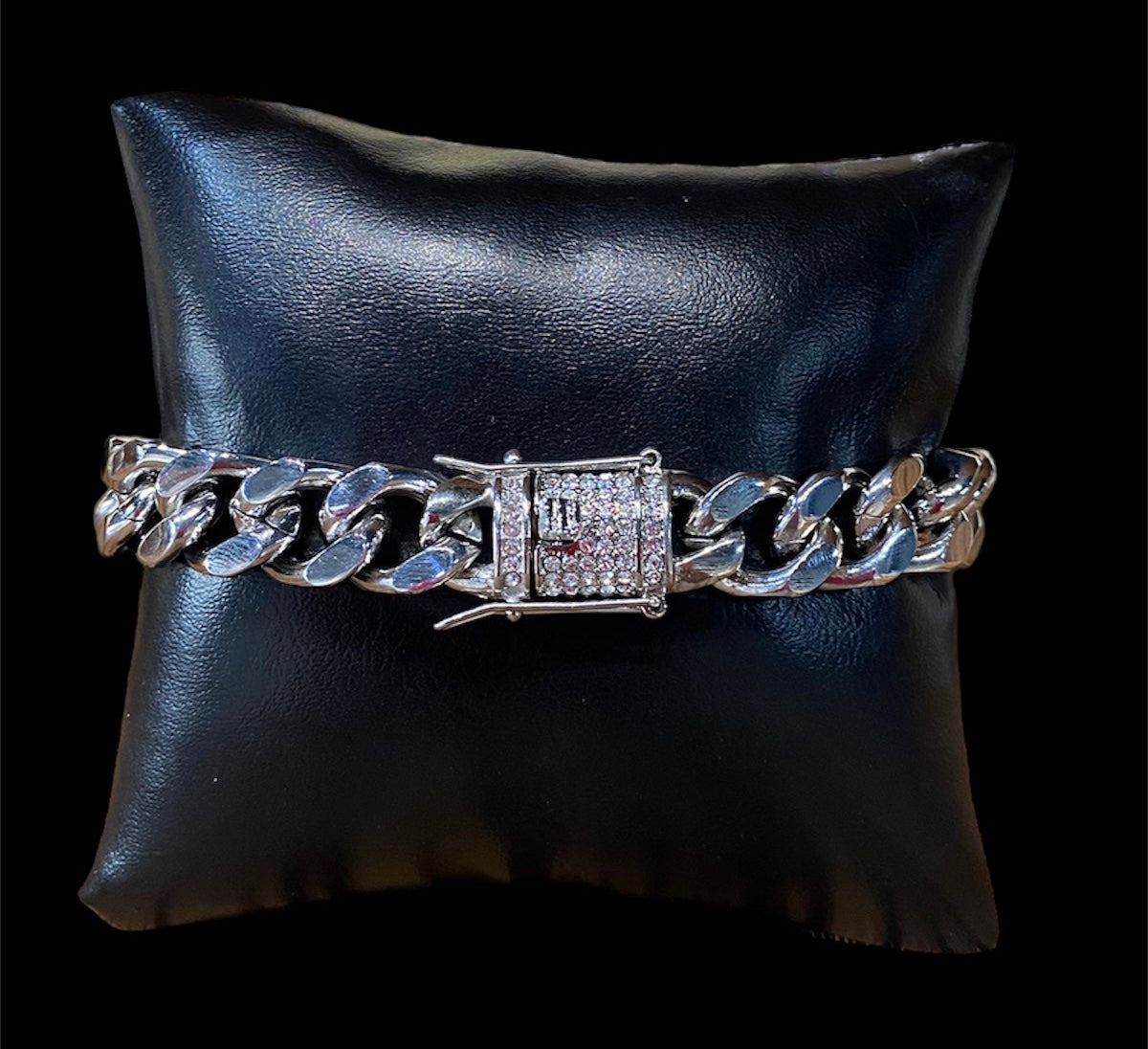 Pulsera Cubana Broche Zirconias
