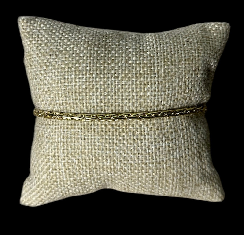 Pulsera Spiga 3 mm Oro Laminado 18 K
