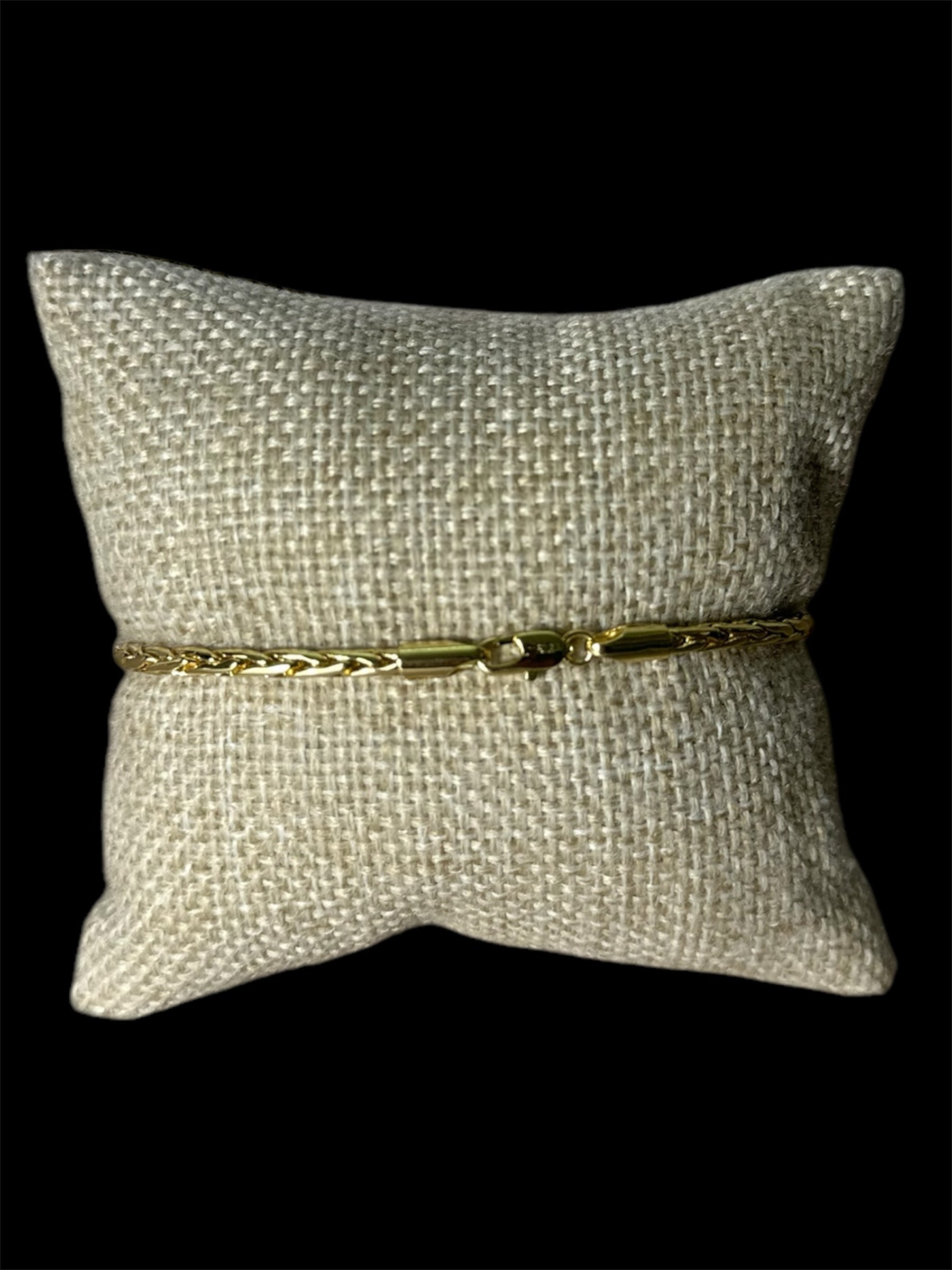 Pulsera Spiga 3 mm Oro Laminado 18 K
