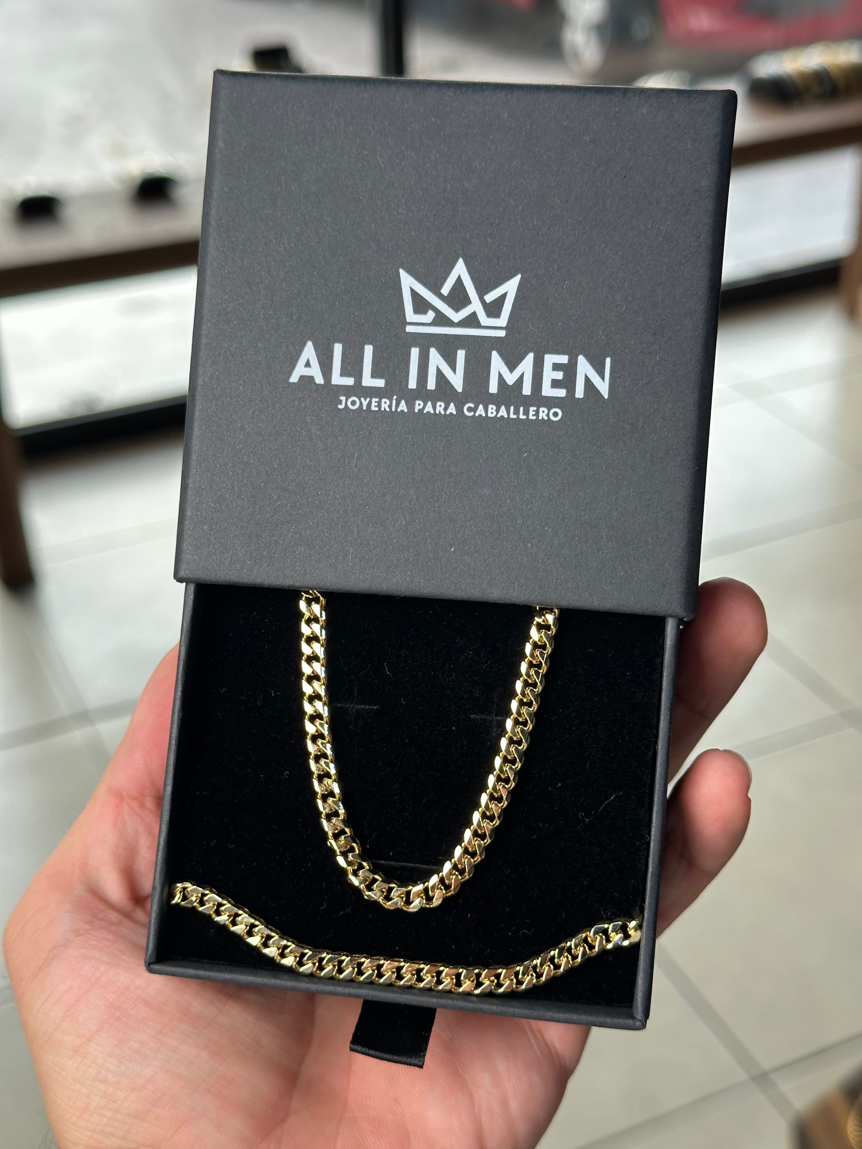 Set Cubano 4.5 mm Oro Laminado 18 K