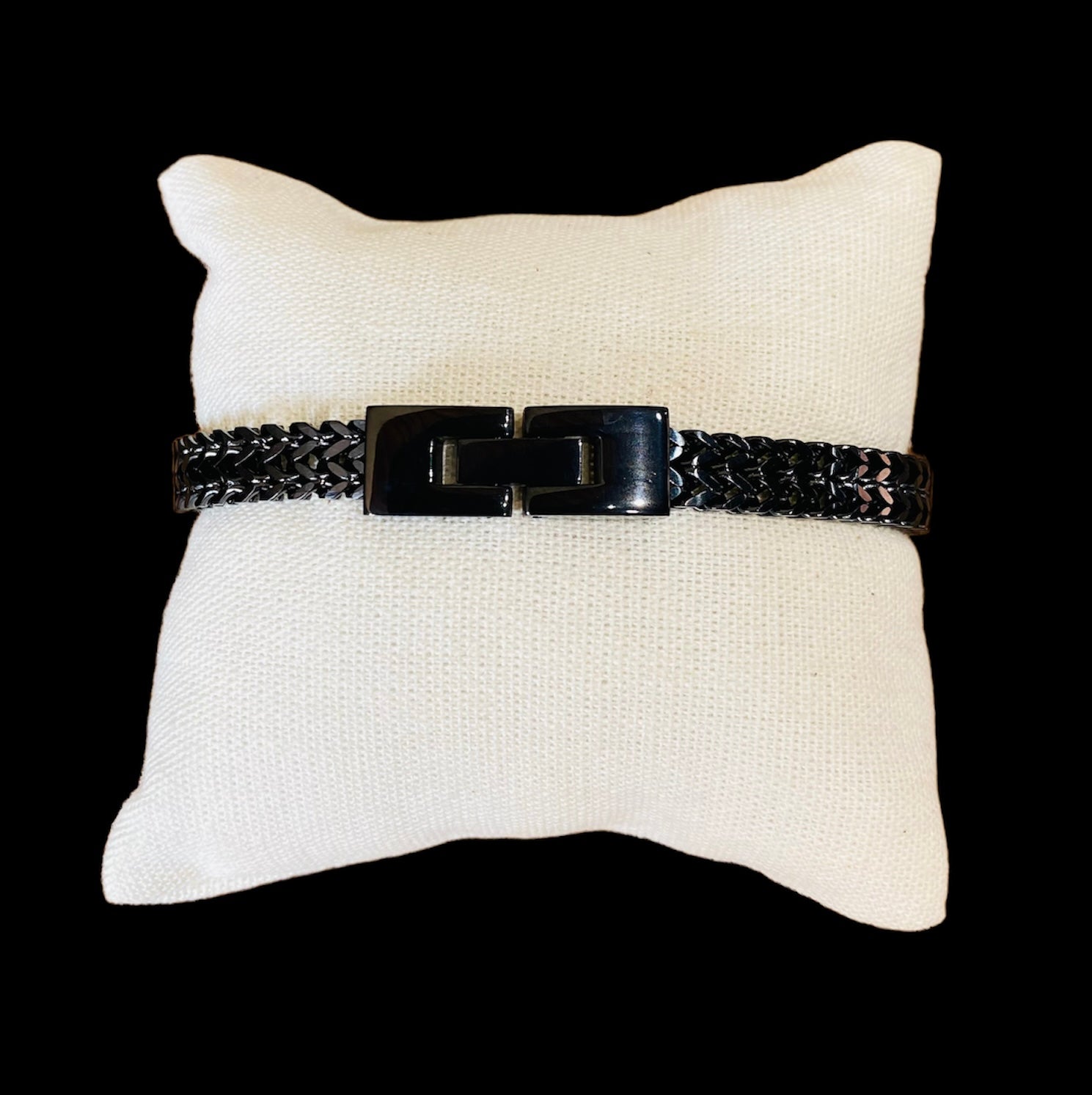 Pulsera 7 mm Acero Inoxidable Negra