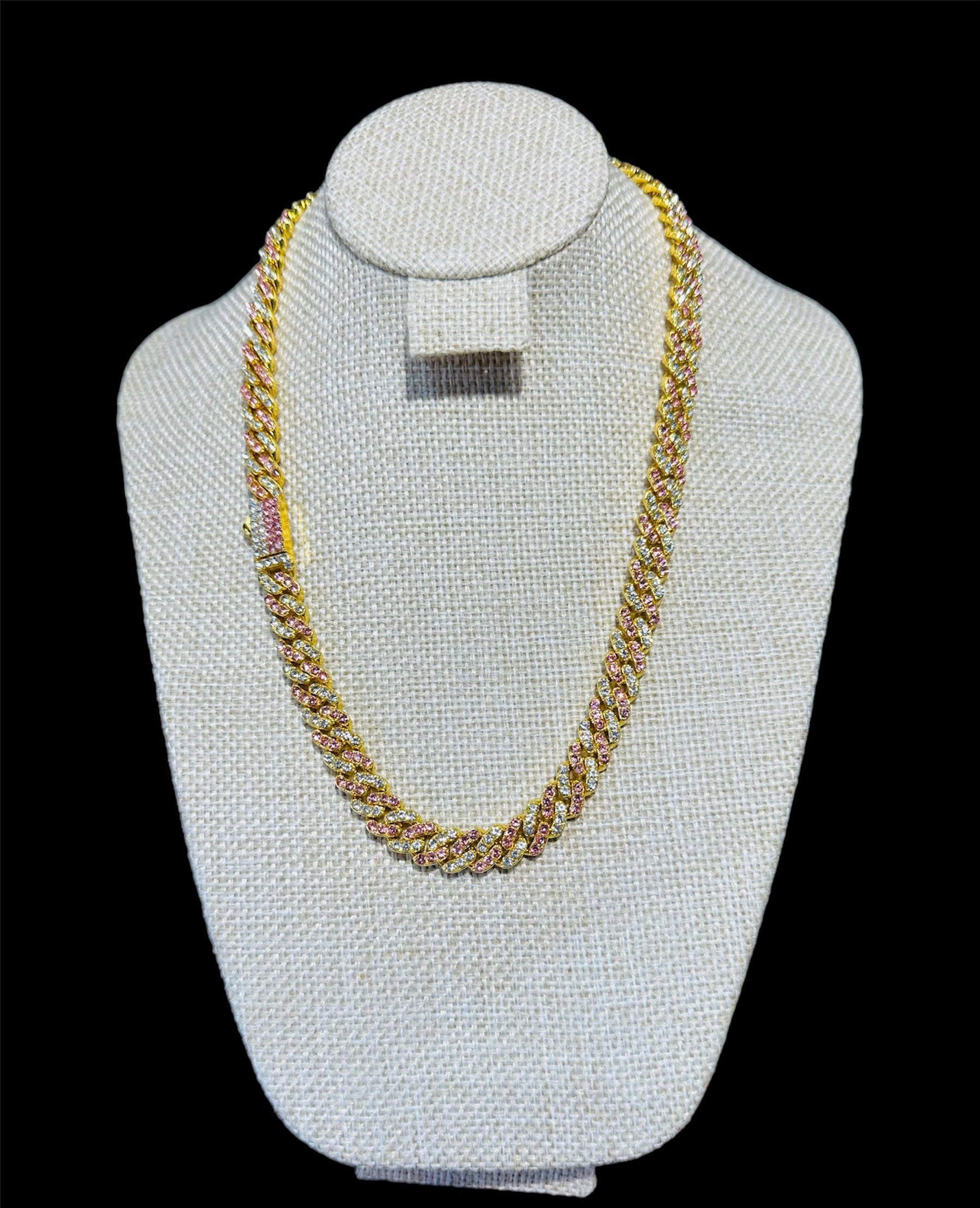 Cadena Cubana Zirconias 8 mm 45 cm