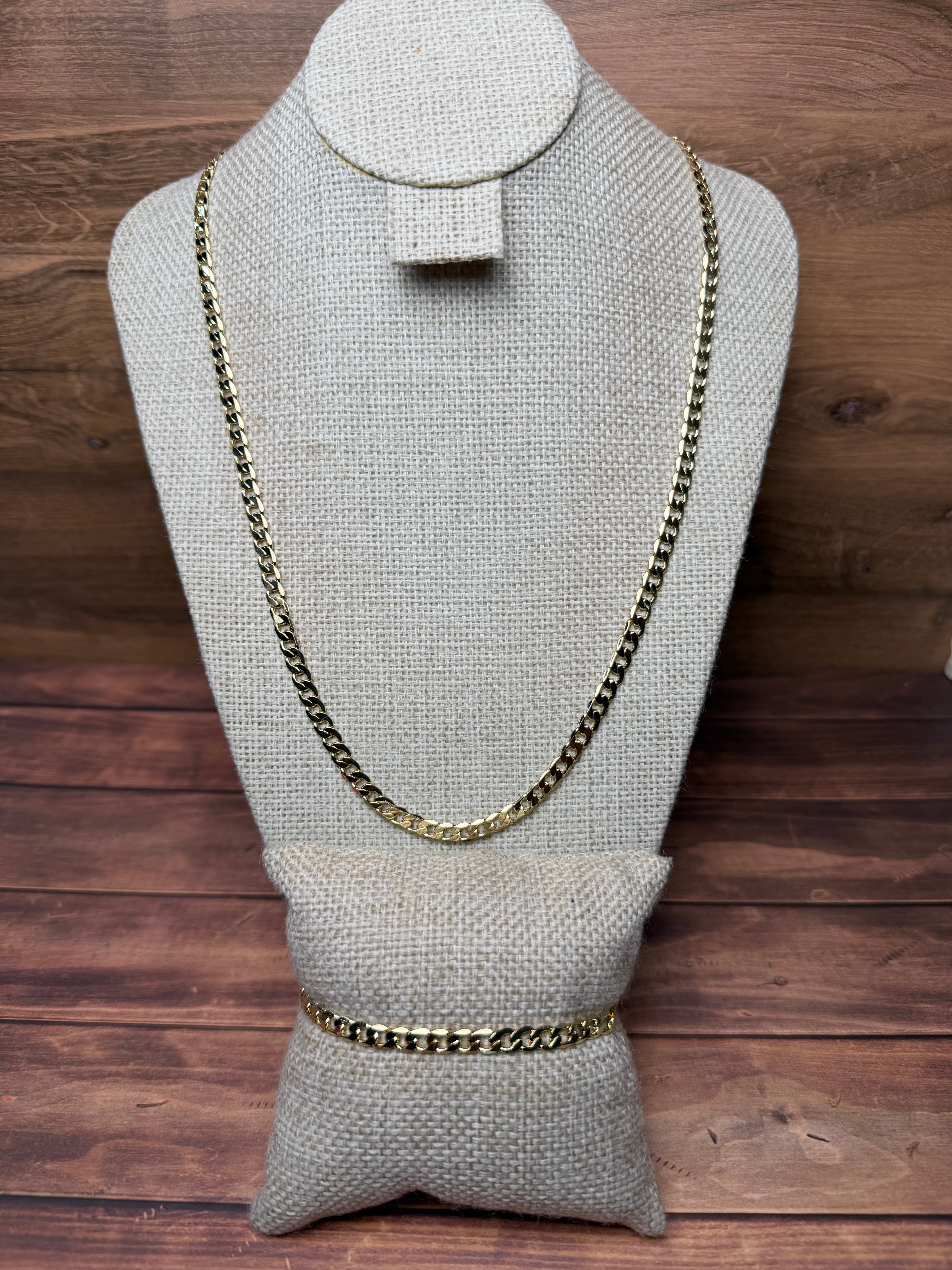 Set Barbado 5 mm Oro Laminado 18 K