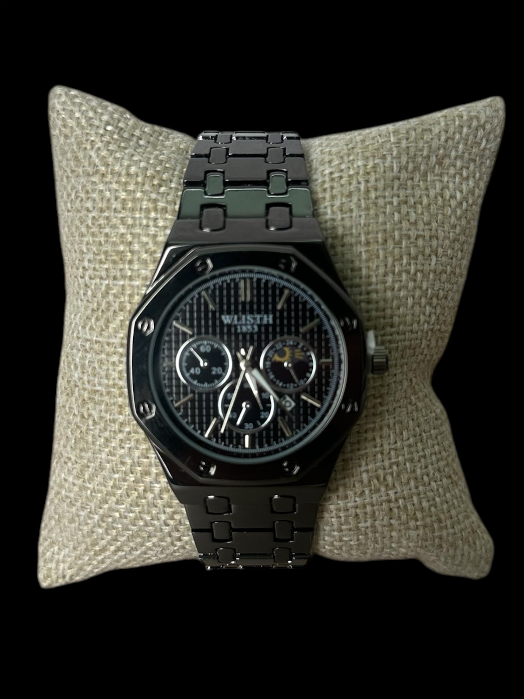 Reloj Octagonal Negro