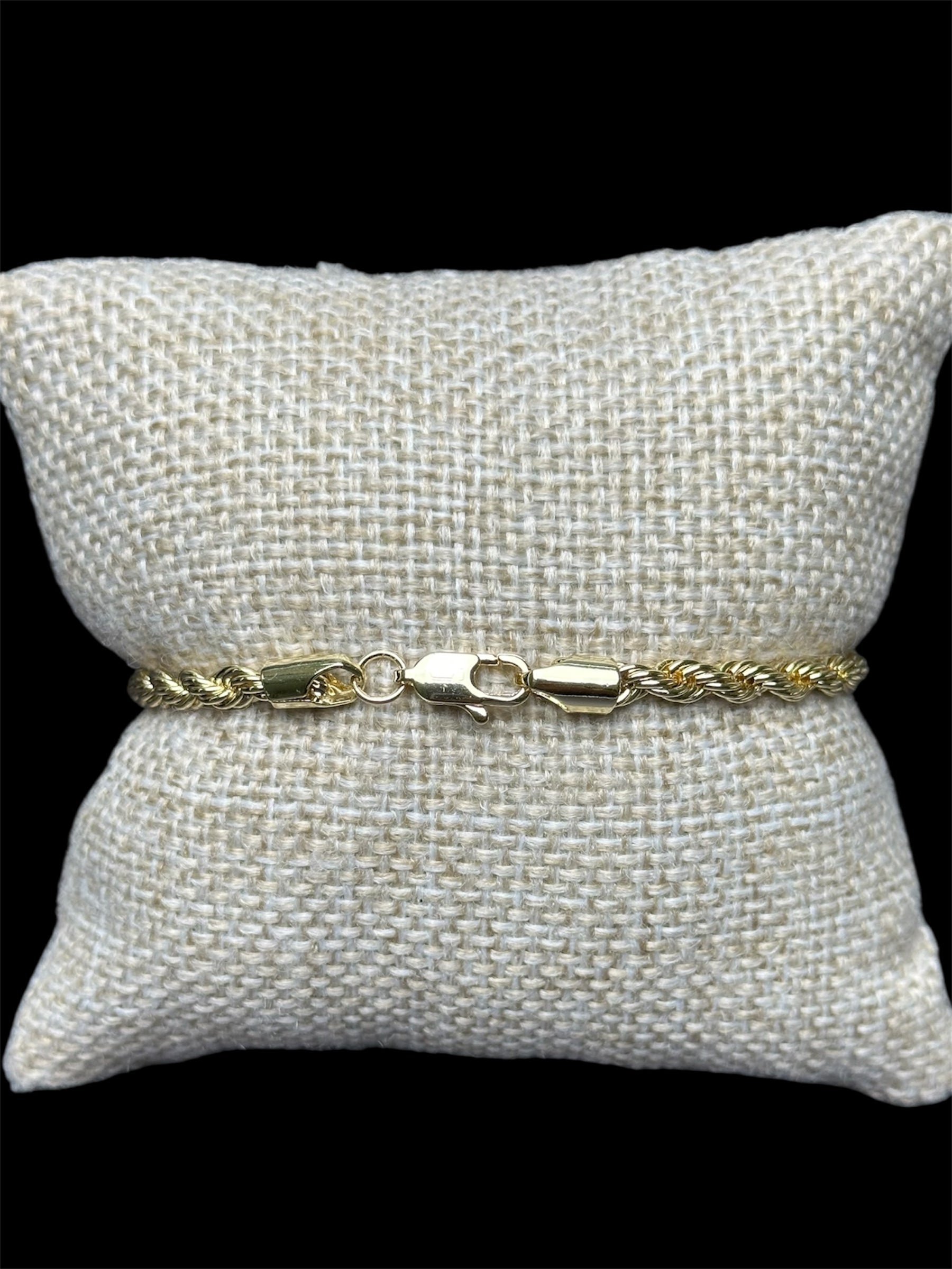 Pulsera Torzal 4 mm Oro Laminado 18 K