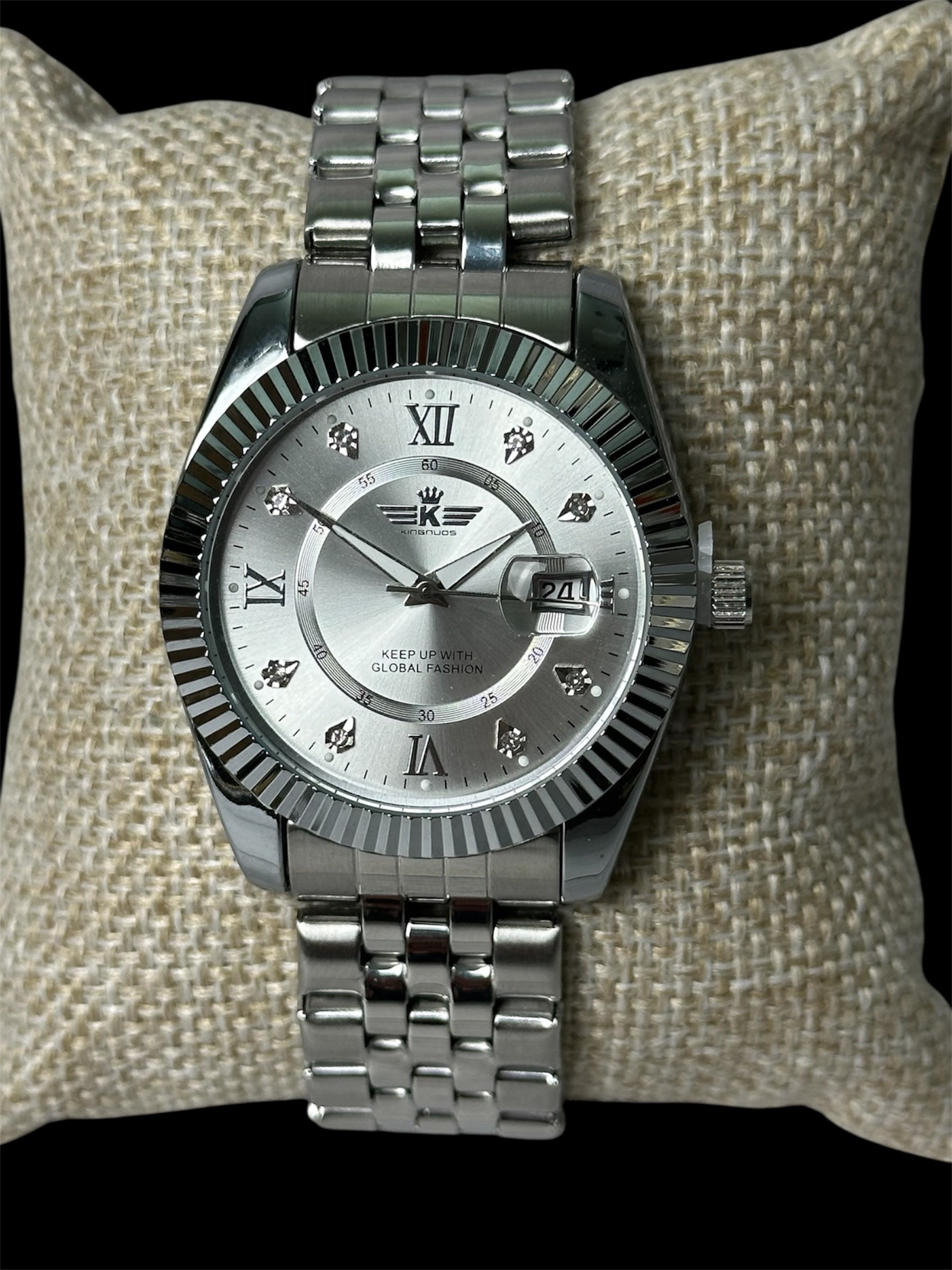 Reloj Tipo Rlx Plata Blanco