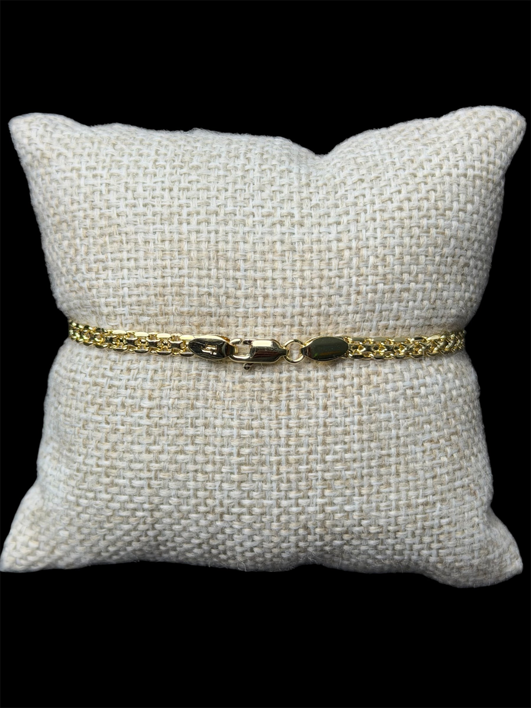Pulsera Tejido Chino 3.6 mm Oro Laminado 18 K