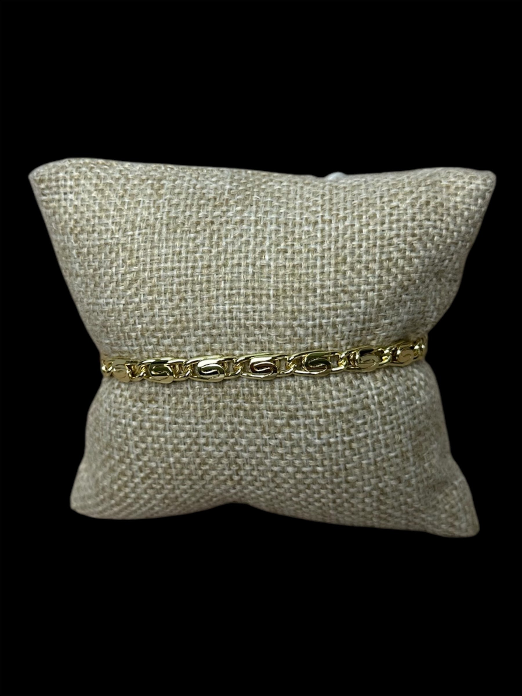 Pulsera Caracol 5 mm Oro Laminado 18 K