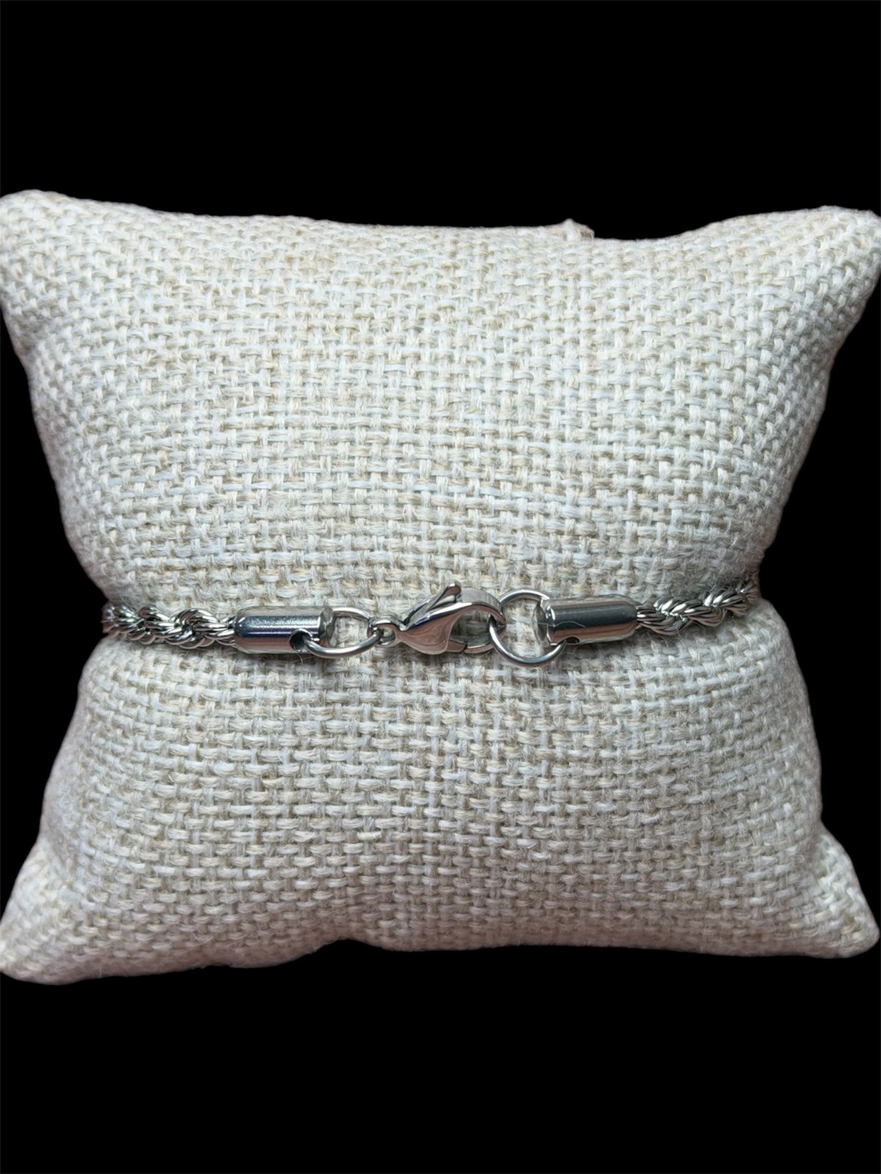 Pulsera Torzal Plata 4 mm