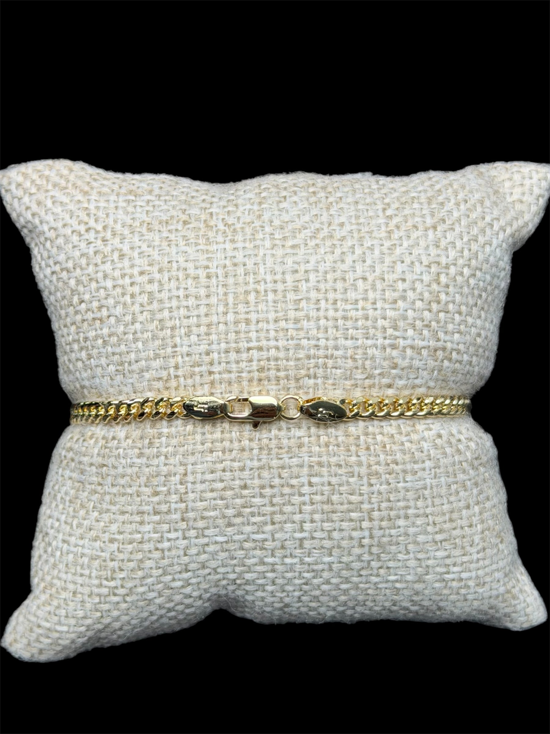 Pulsera Cubana 3.5 mm Oro Laminado 18 K