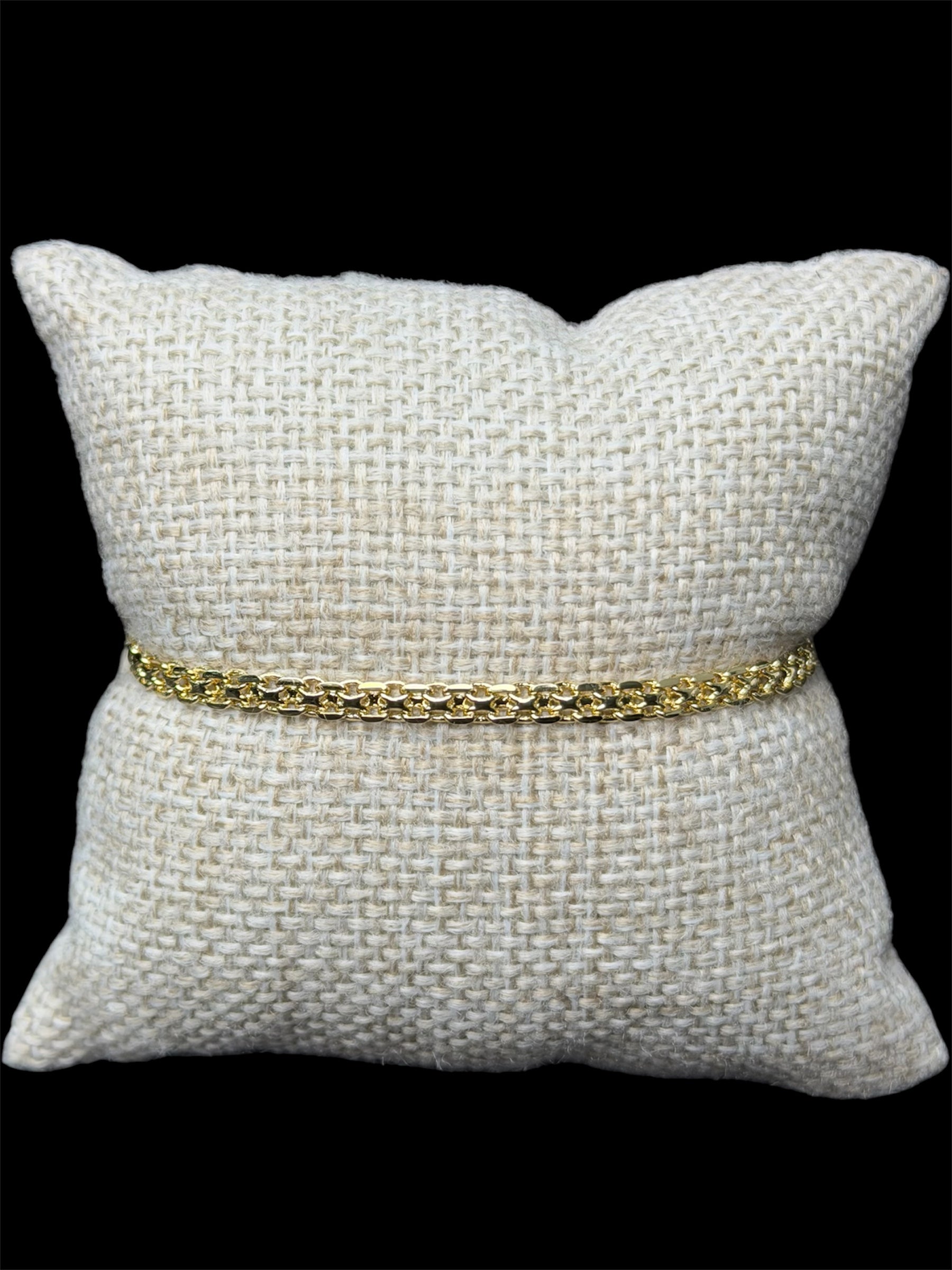 Pulsera Tejido Chino 3.6 mm Oro Laminado 18 K