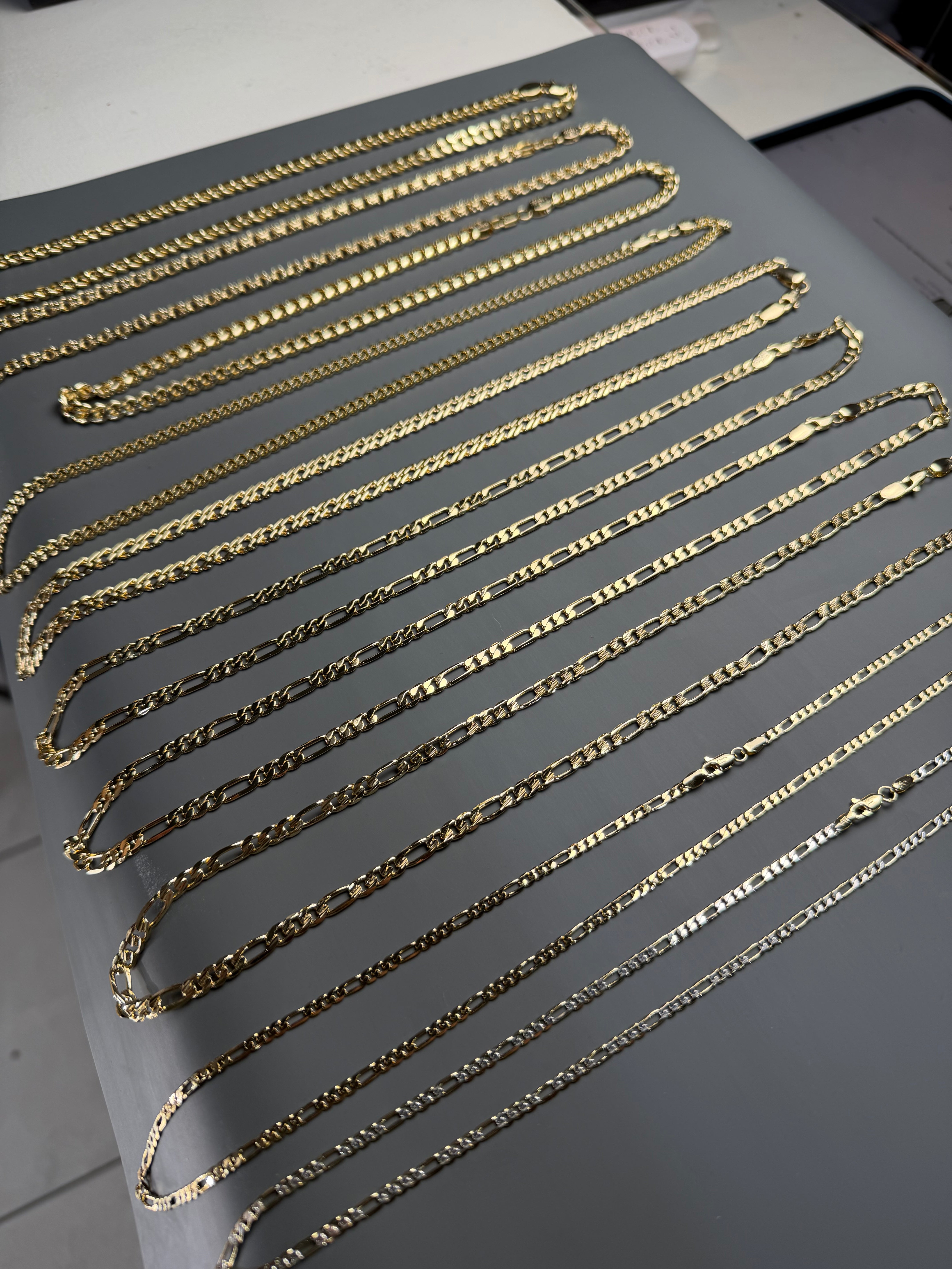 10 Cadenas Oro Laminado 18 K