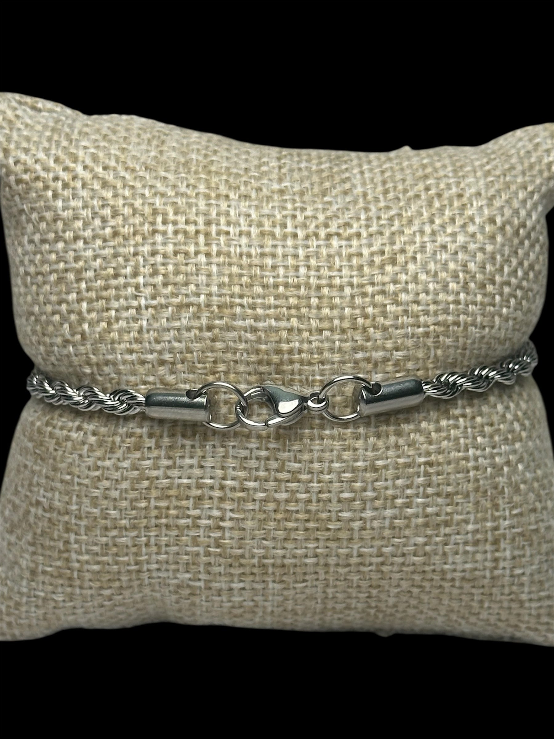 Pulsera Torzal Plata 4 mm