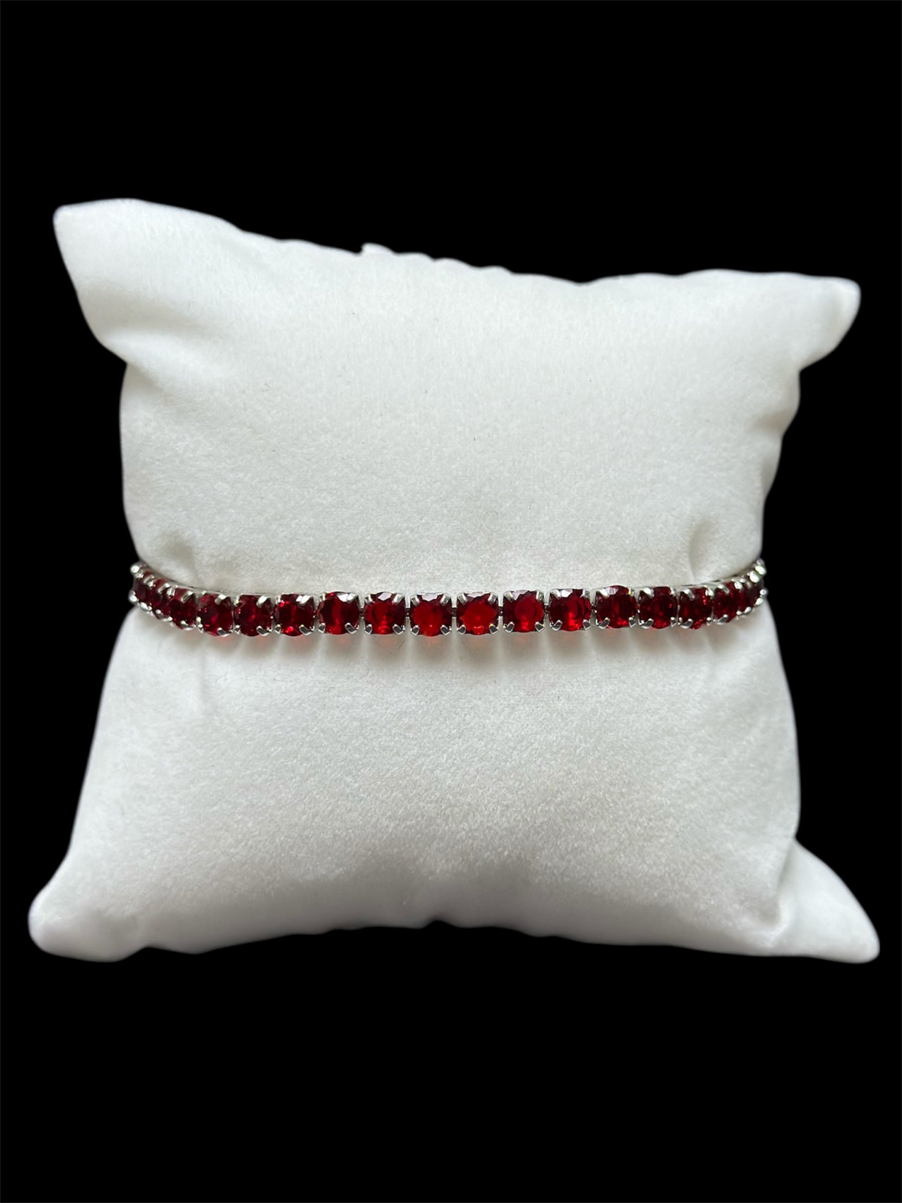 Pulsera Tenis 3 mm Roja