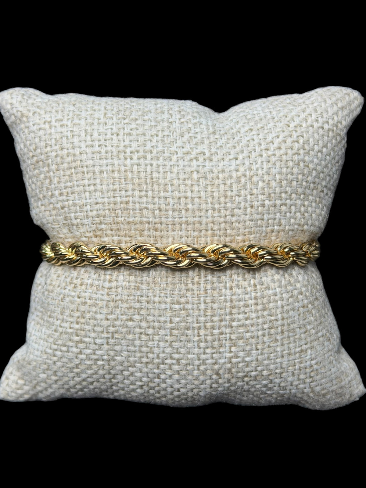 Pulsera Torzal 6 mm Oro Laminado 18 K