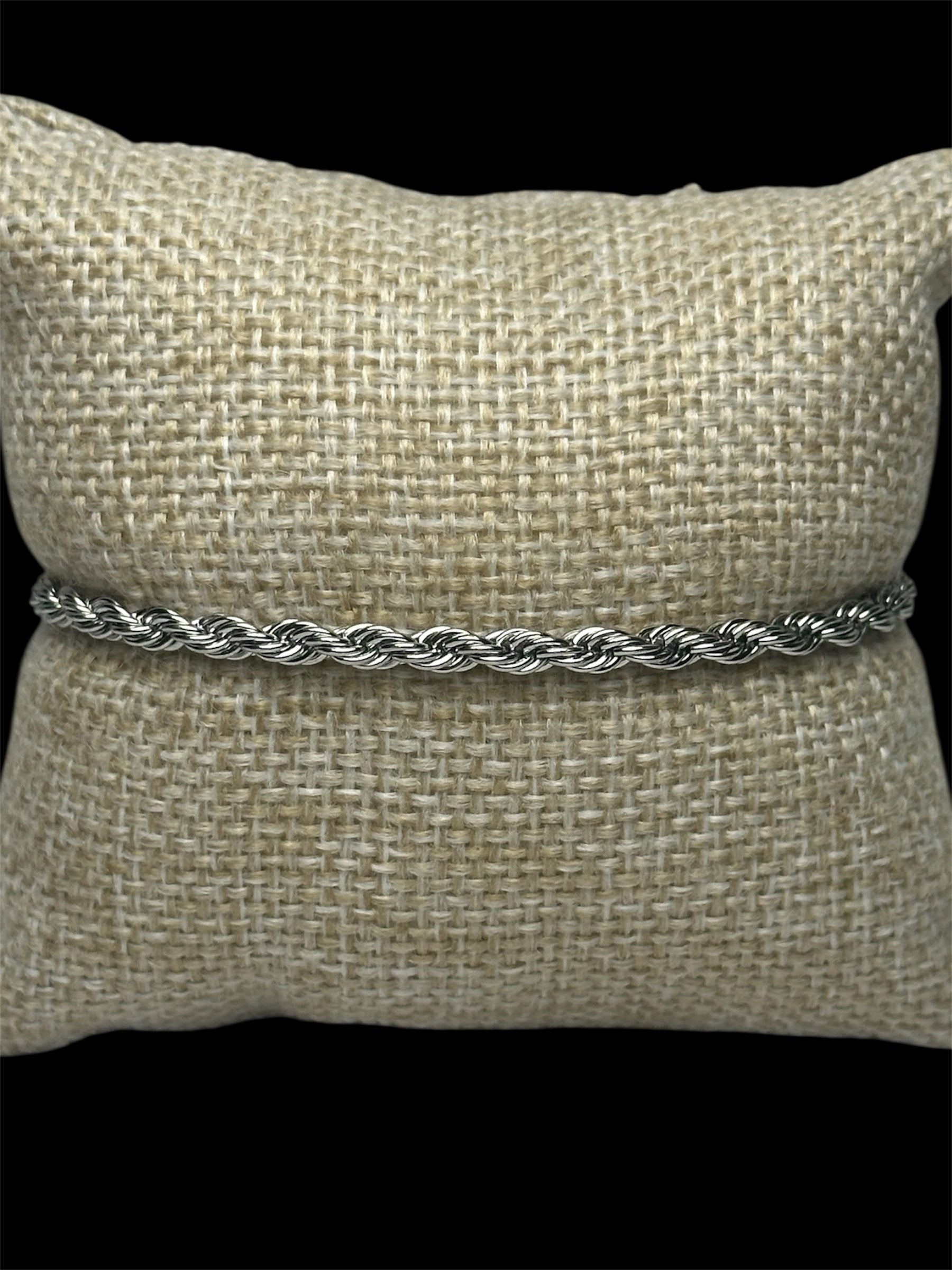 Pulsera Torzal Plata 4 mm