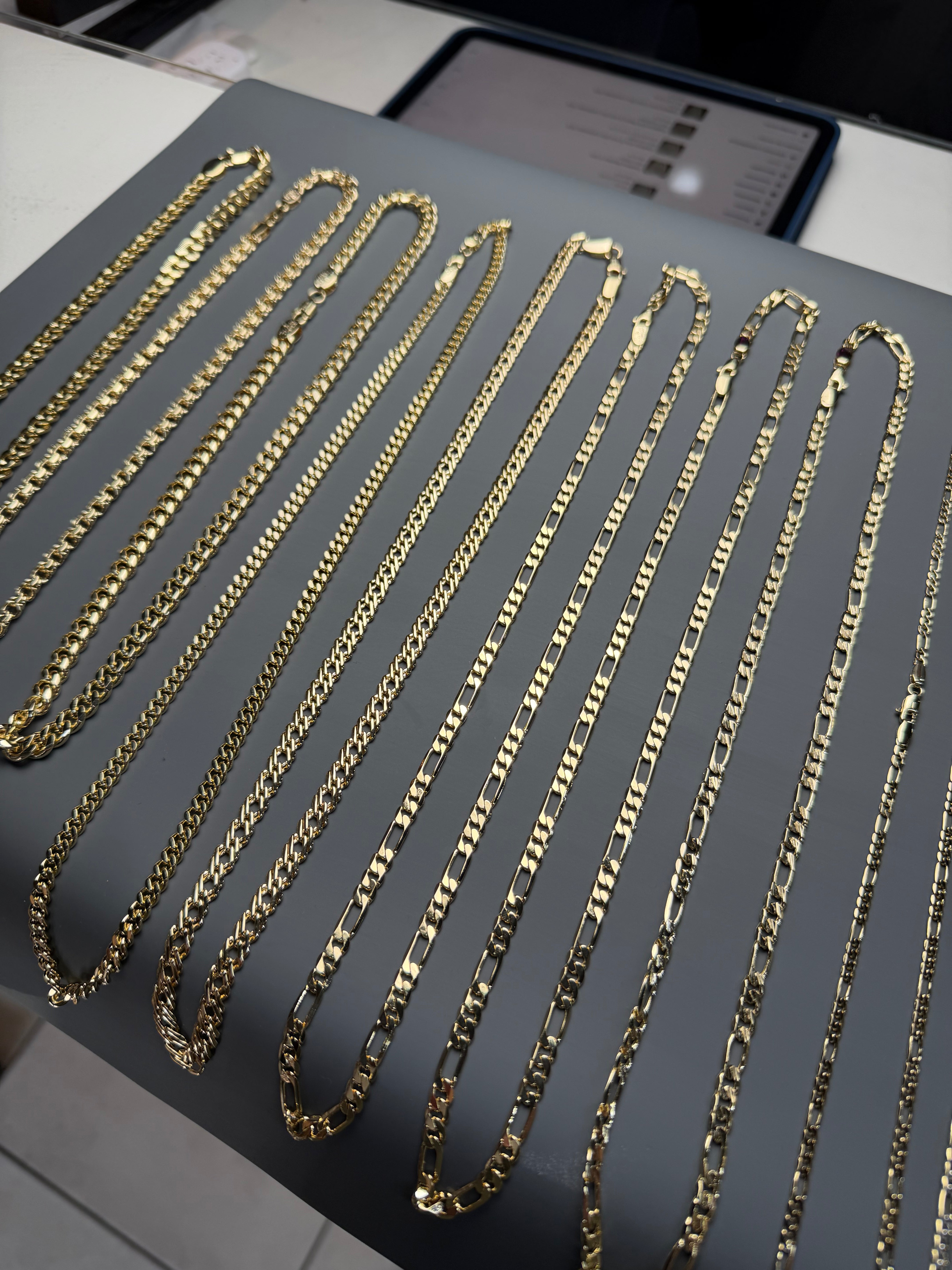 10 Cadenas Oro Laminado 18 K
