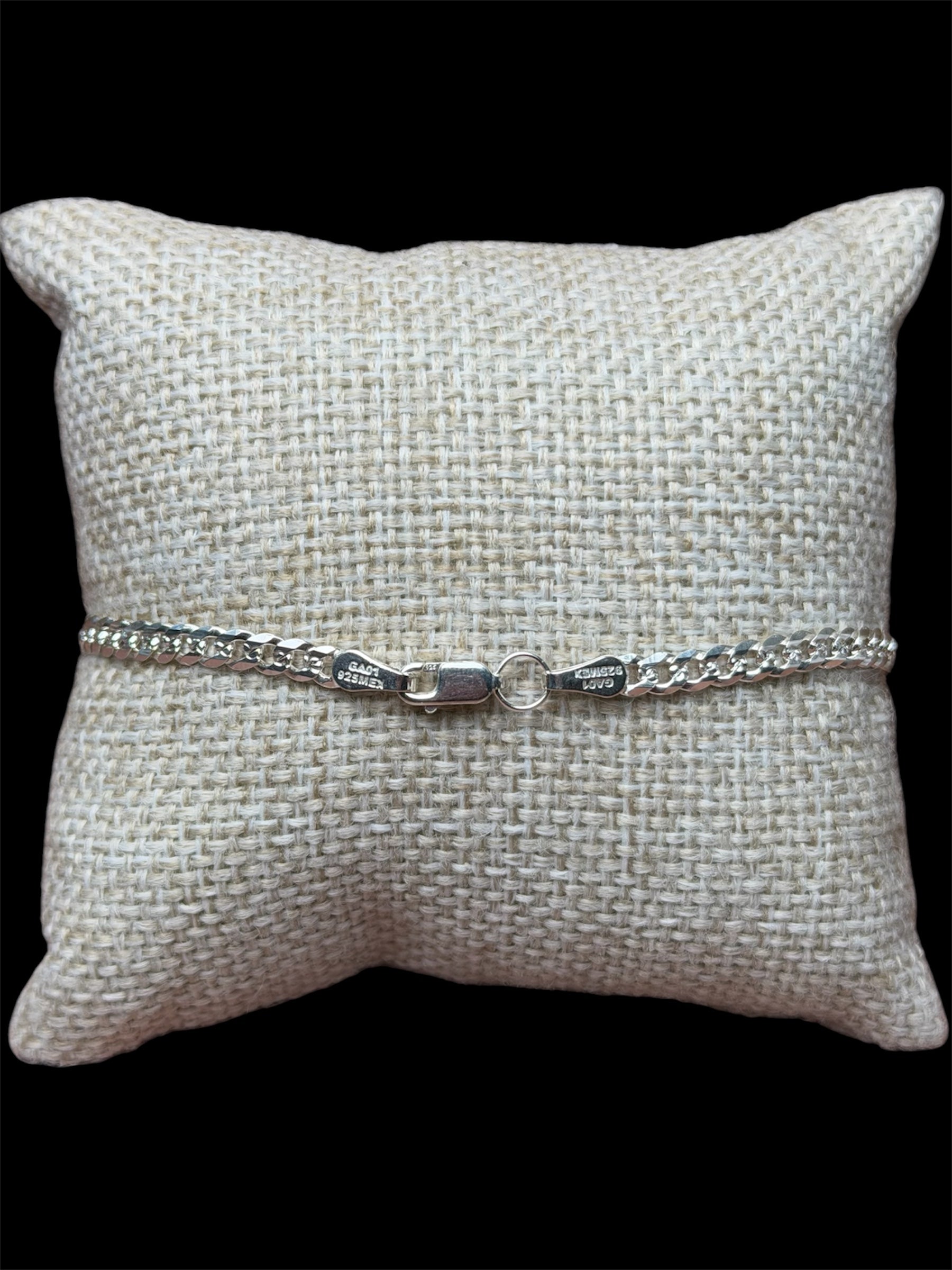 Pulsera Barbada 3 mm Plata 925
