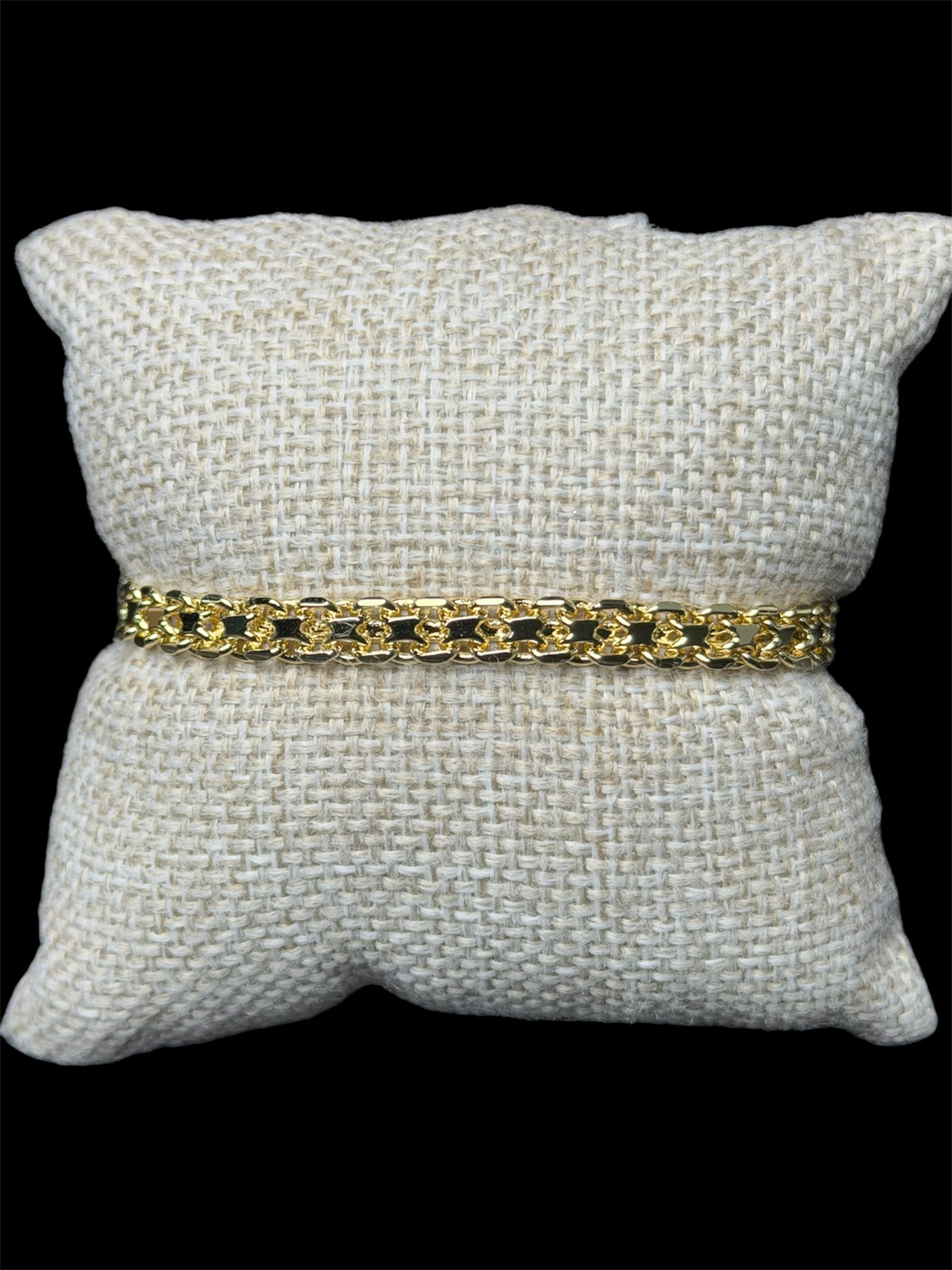 Pulsera Tejido Chino 5.5 mm Oro Laminado 18 K