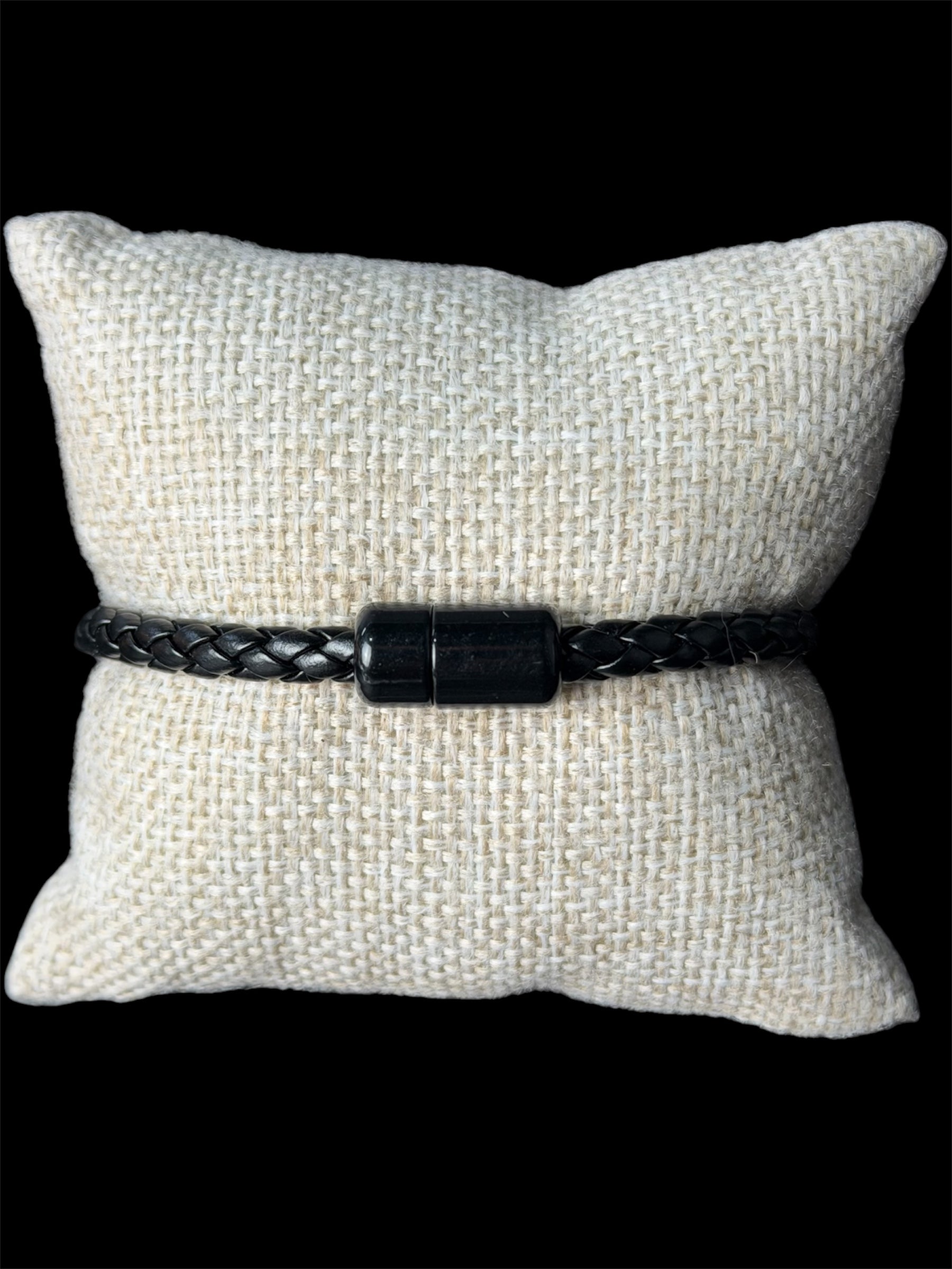 Pulsera Piedra Volcan Cafe Negra
