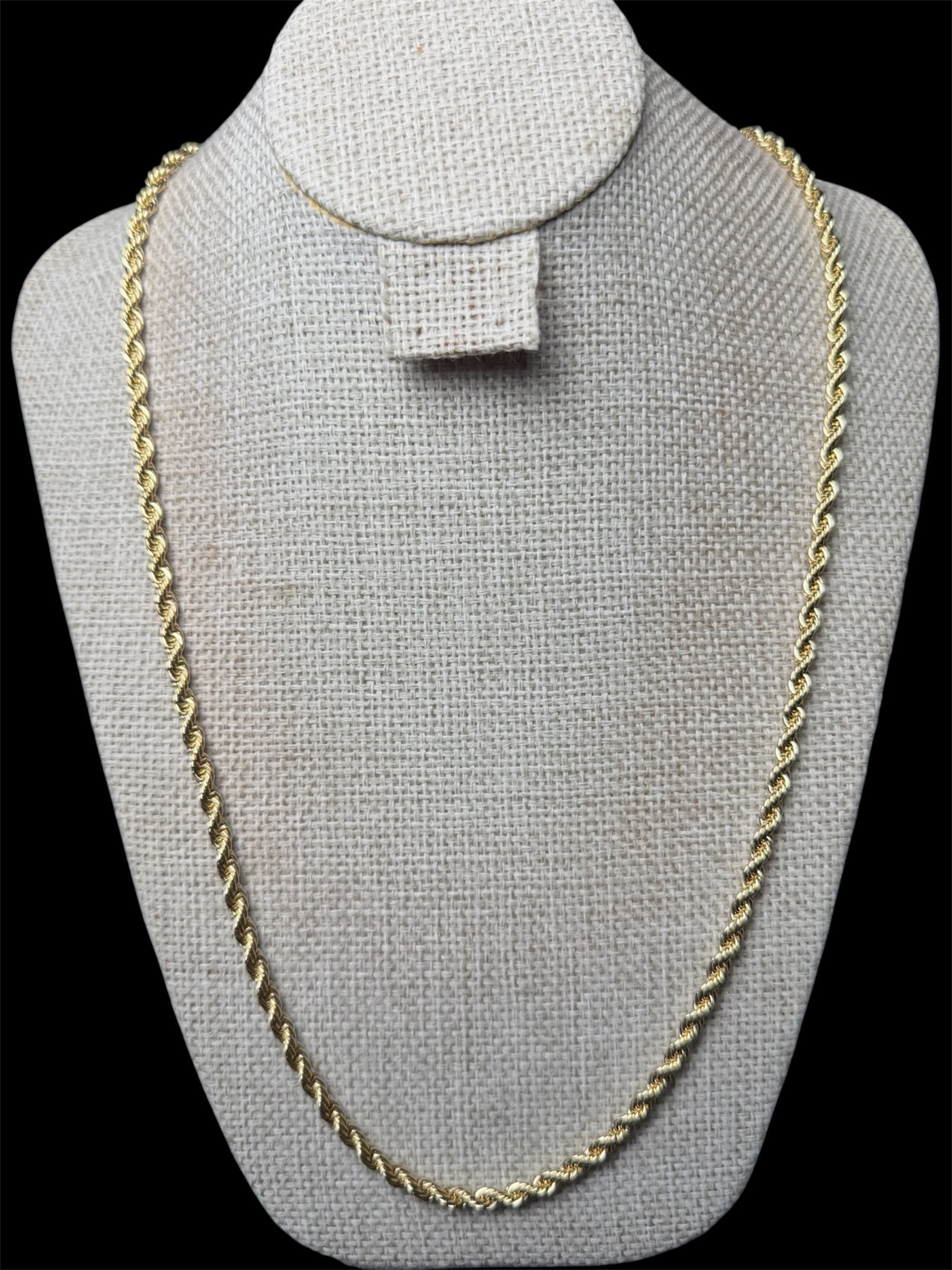 Cadena Torzal 4 mm Oro Laminado 18 K
